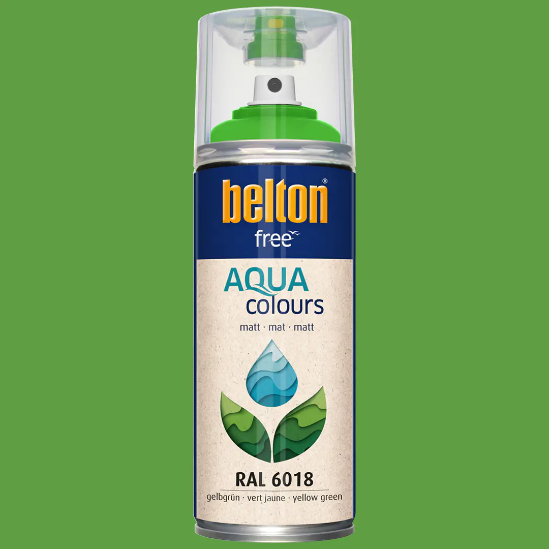 belton free Lackspray AQUAcolours 400 ml gelbgrün matt