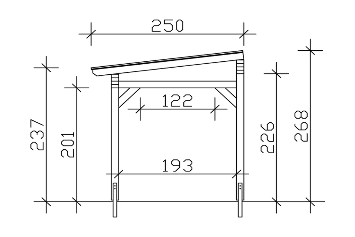 4018211003068_04 SKAN HOLZ Terrassenüberdachung Sanremo 648 x 250 cm Leimholz