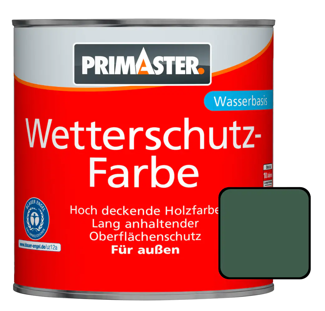 Primaster Wetterschutzfarbe 750 ml fjordgrün Primaster Wetterschutzfarbe 750 ml fjordgrün