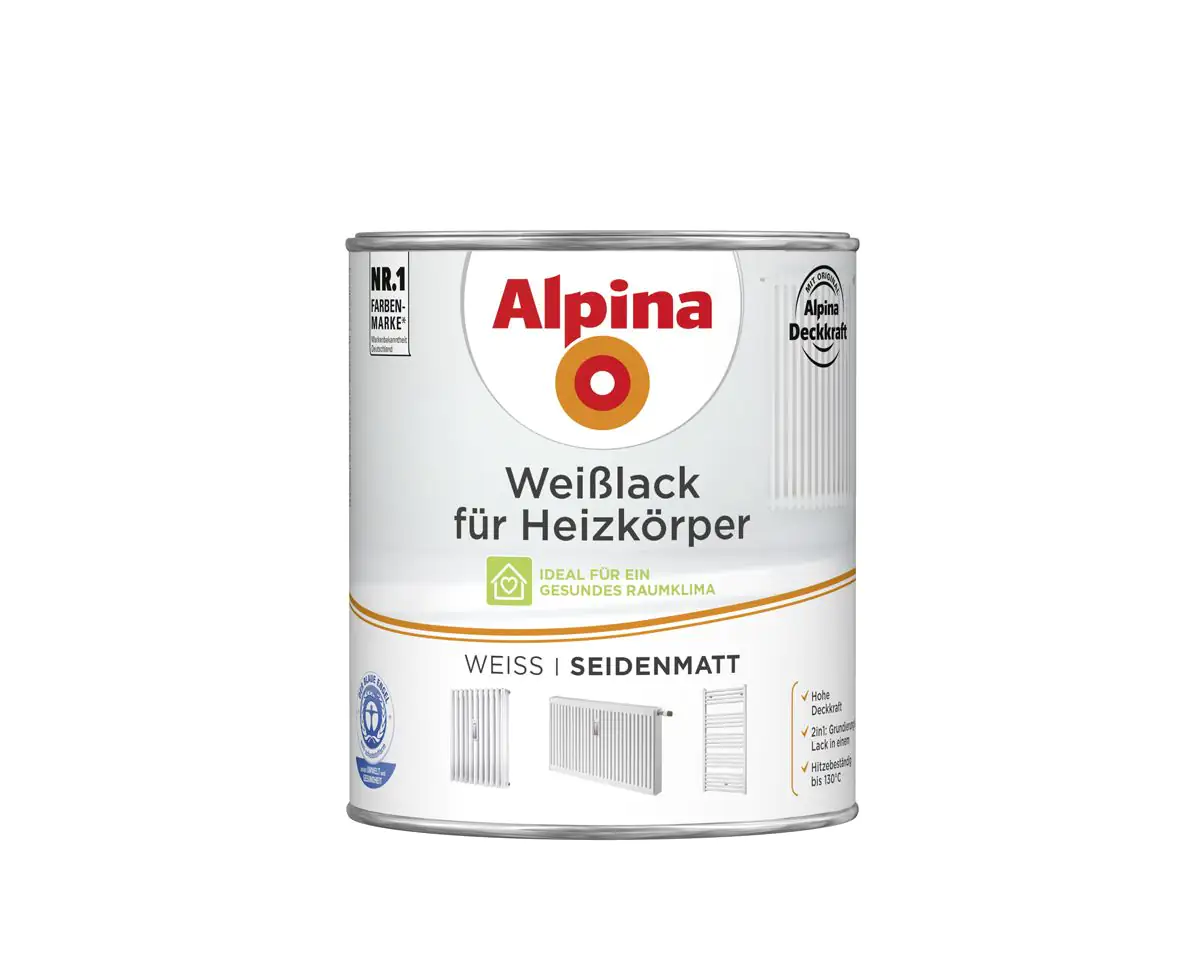 Alpina Heizkörperlack 750 ml weiß seidenmatt Alpina Heizkörperlack 750 ml weiß seidenmatt