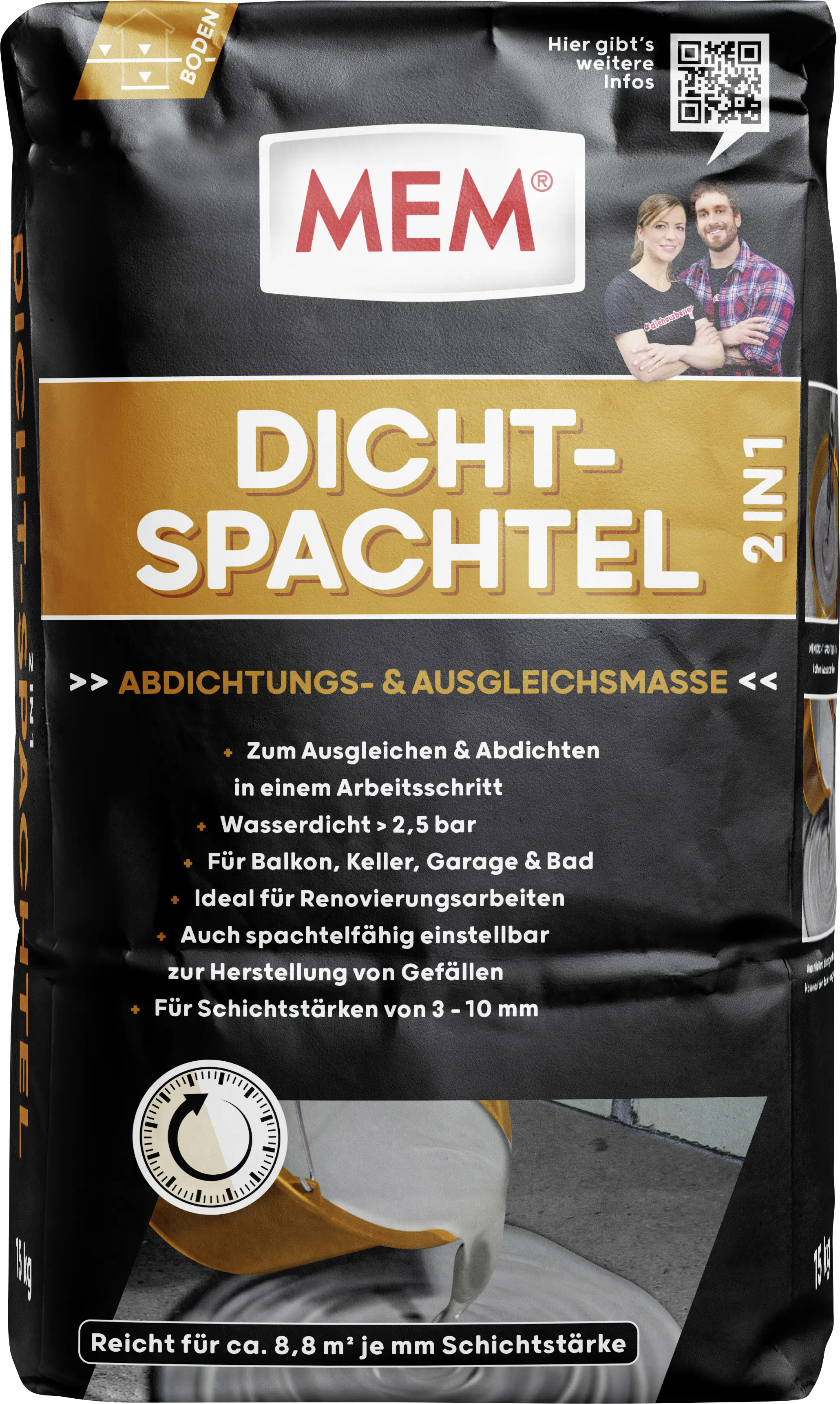 MEM Dicht-Spachtel 2 in 1 15 kg