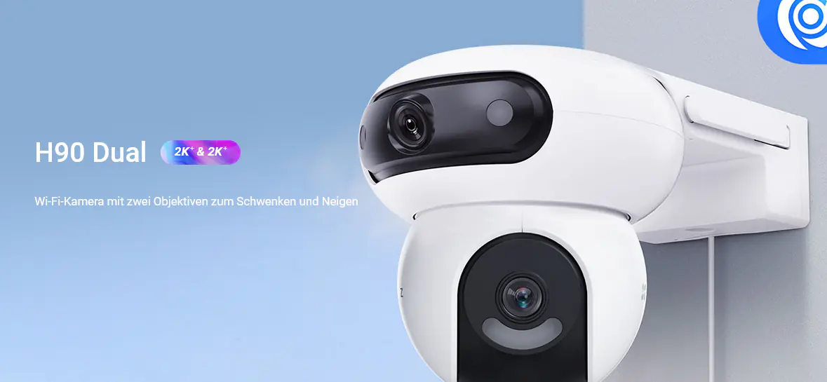 Ezviz Überwachungskamera mit Mikrofon & Lautsprecher H90 2K+ Dual Lenses