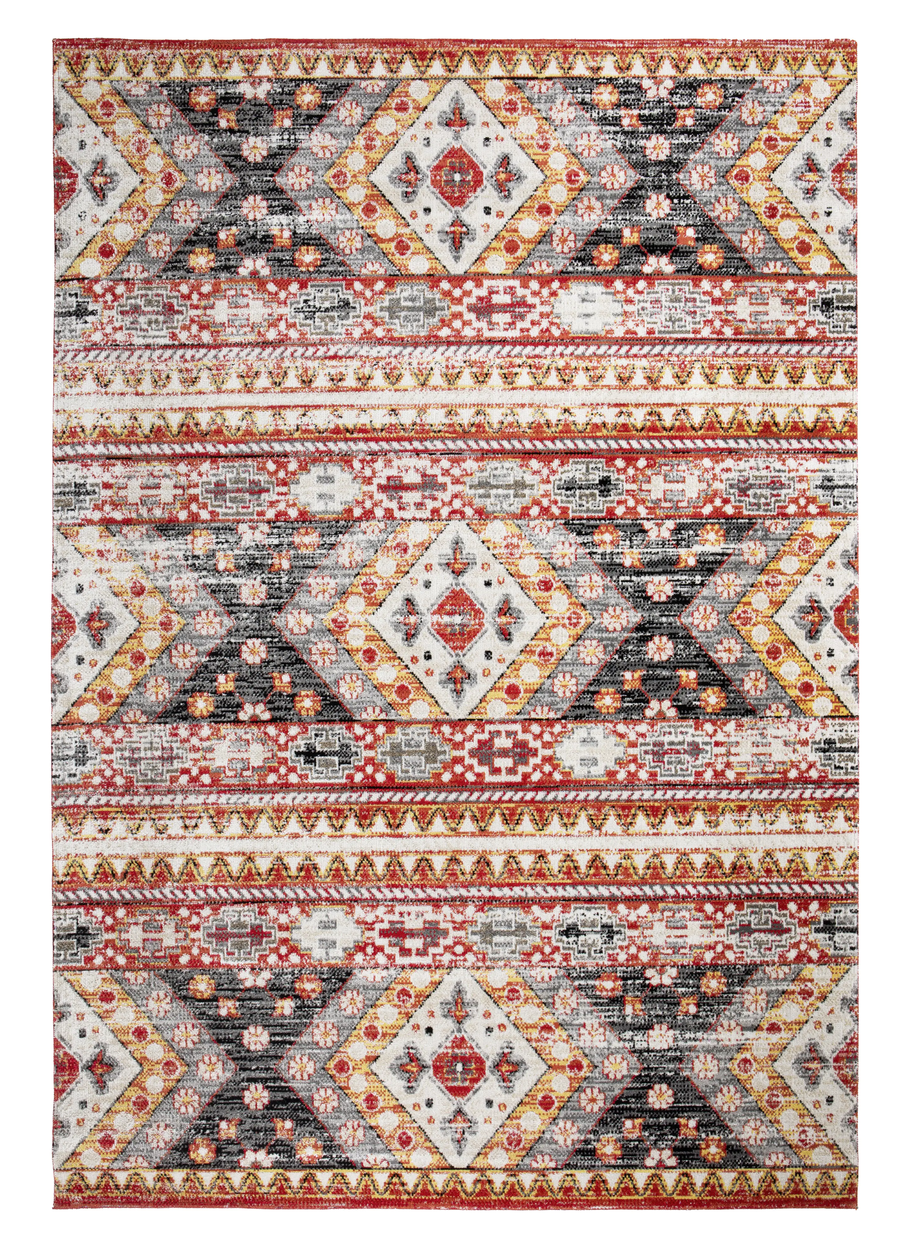 Andiamo In- und Outdoorteppich Bonnie multicolor grau-rot, 200 x 290 cm