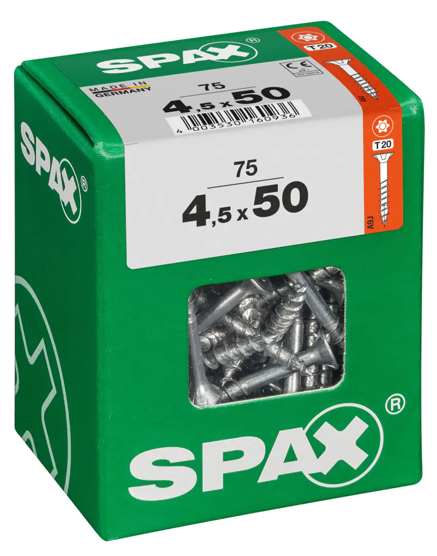 Spax Universalschrauben 4.5 x 50 mm TX 20 - 75 Stk.
