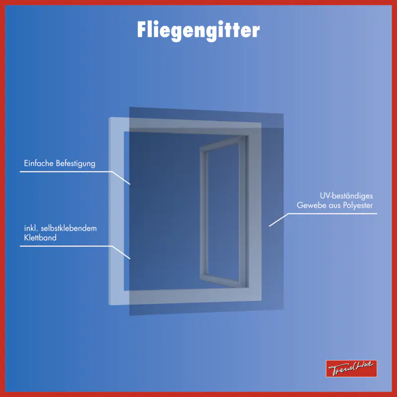 TrendLine Fliegengitter 130 x 150 cm anthrazit kürzbar