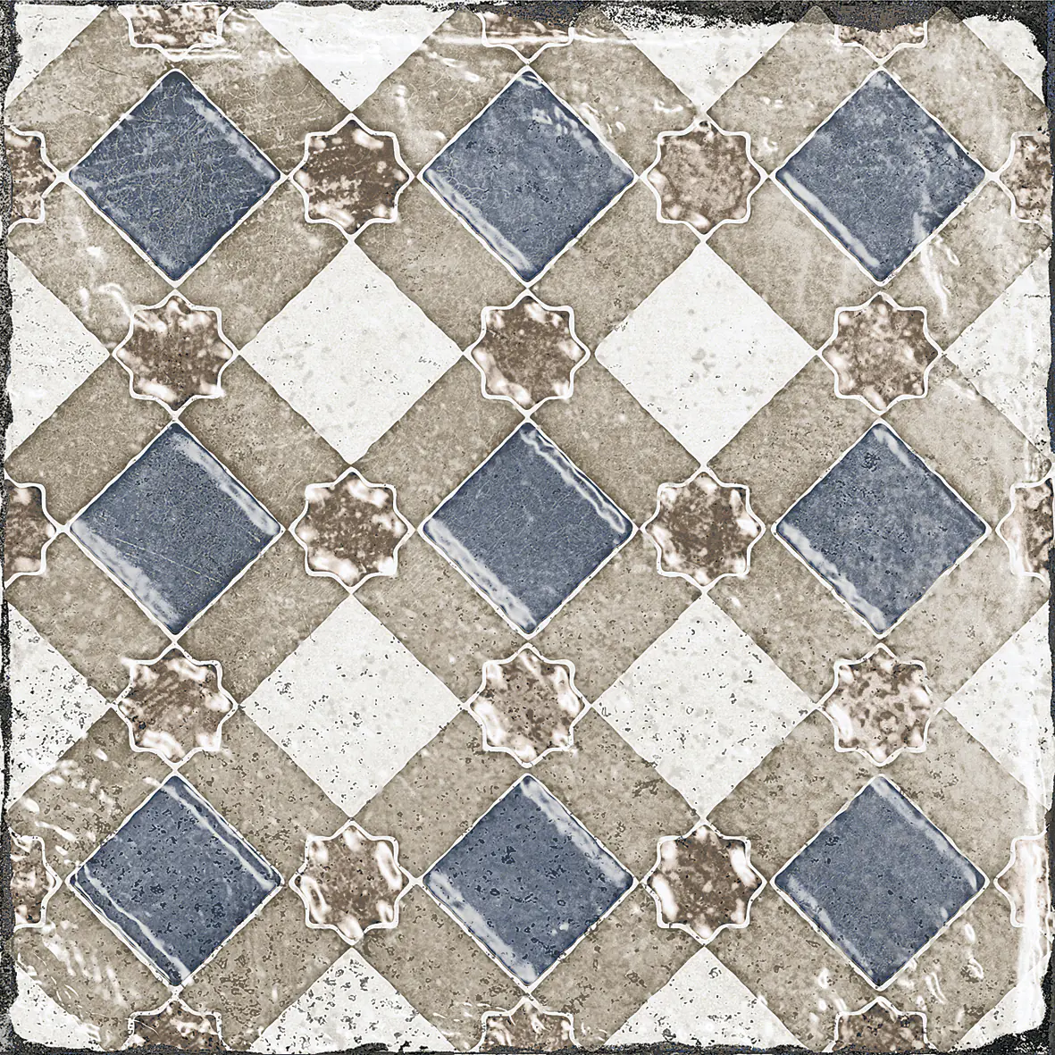 Bodenfliese Feinsteinzeug Marrakesh 20 x 20 cm blau-beige Bodenfliese Feinsteinzeug Marrakesh 20 x 20 cm blau-beige