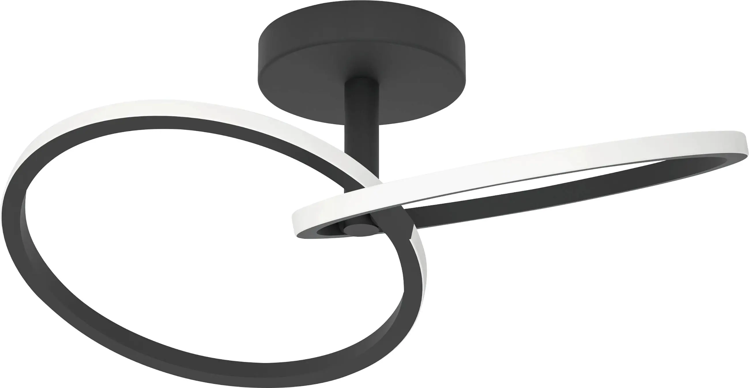 Eglo LED Deckenleuchte Congiunti schwarz 47 x 28 cm warmweiß-kaltweiß