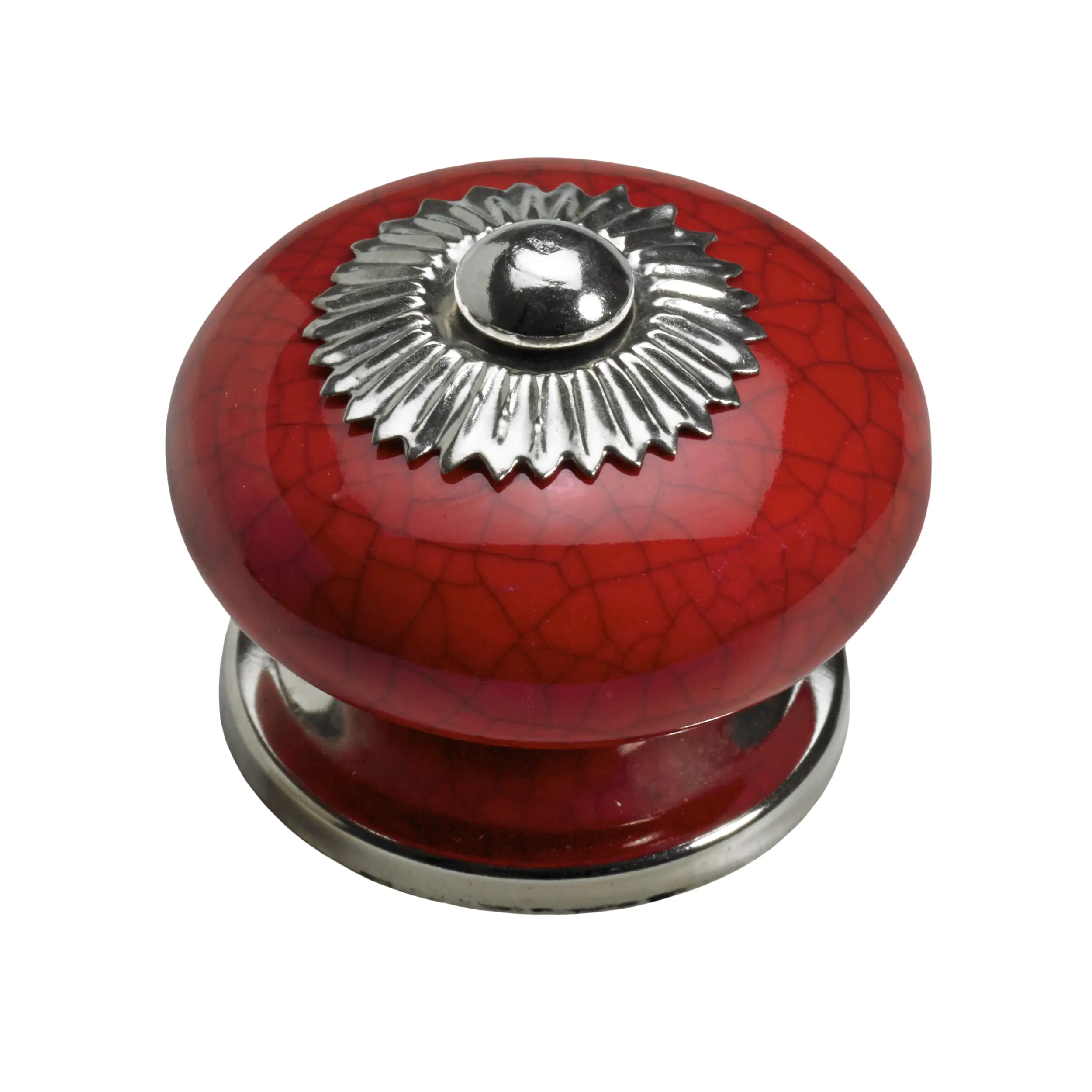 Hettich Möbelknopf Keramik vintage rot Ø 35,0 mm - 1 Stück