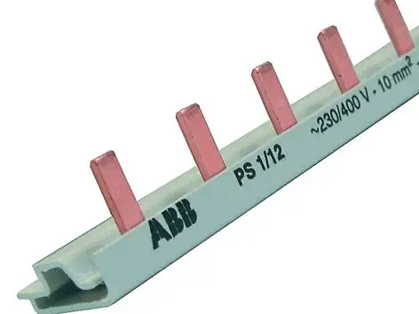 ABB Stiftschiene  1-polig PS1/12  für 12 Teilungseinheiten, nicht kürzbar