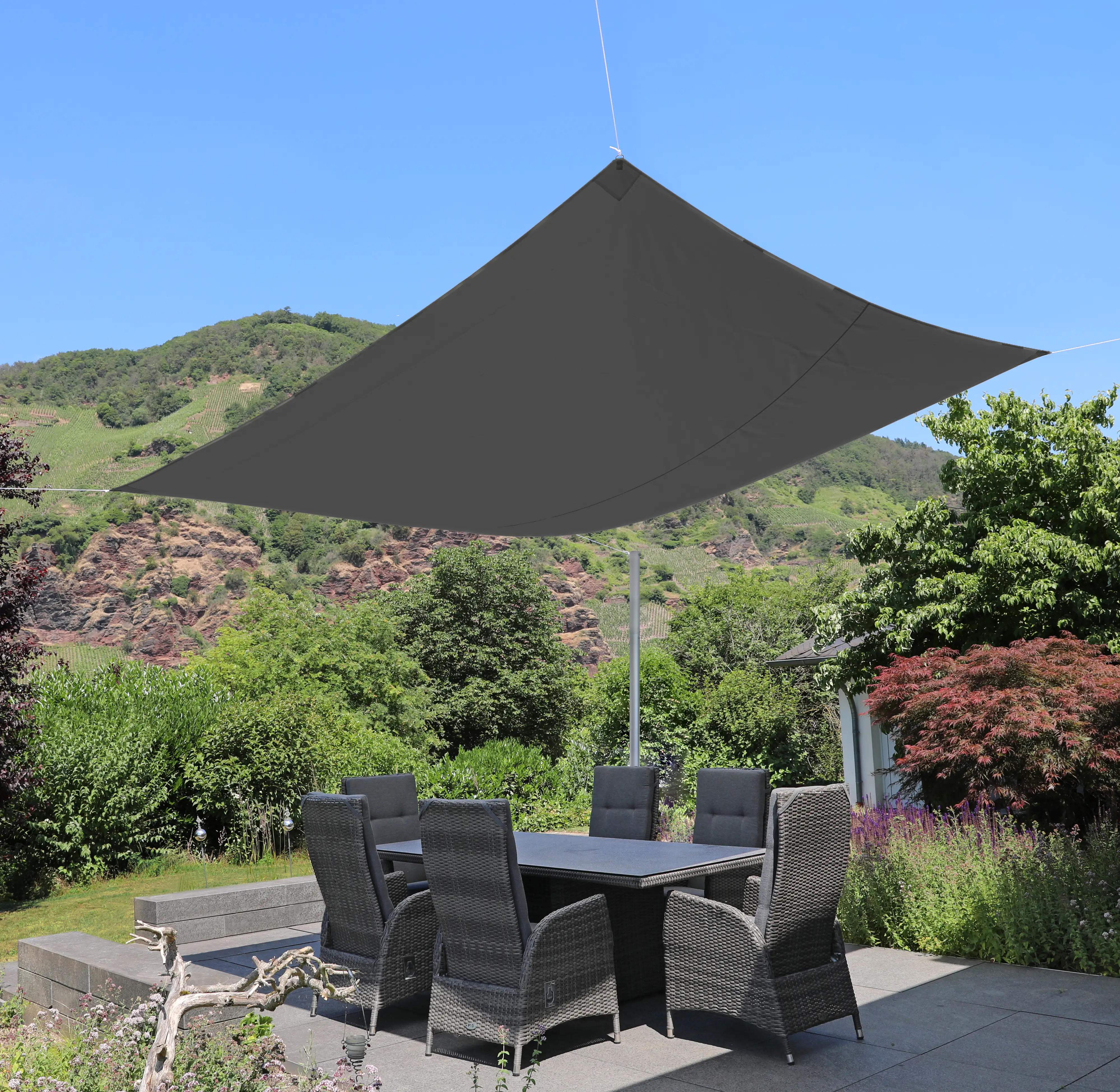 Go-De Sonnensegel Quadratisch Anthrazit 360 x 360 cm Go-De Sonnensegel Quadratisch Anthrazit 360 x 360 cm