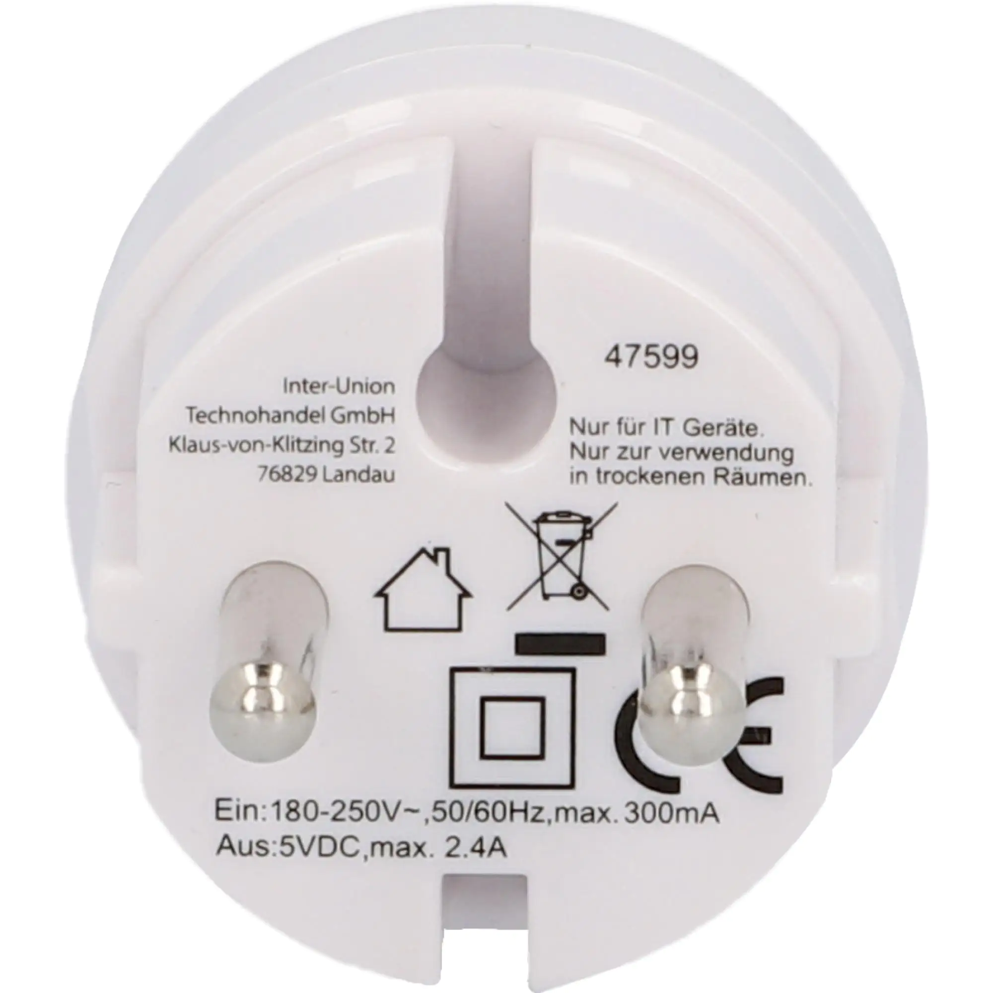 Unitec USB-Ladeadapter Mini mit 2x USB Type A 2,4A weiß Unitec USB-Ladeadapter Mini mit 2x USB Type A 2,4A weiß