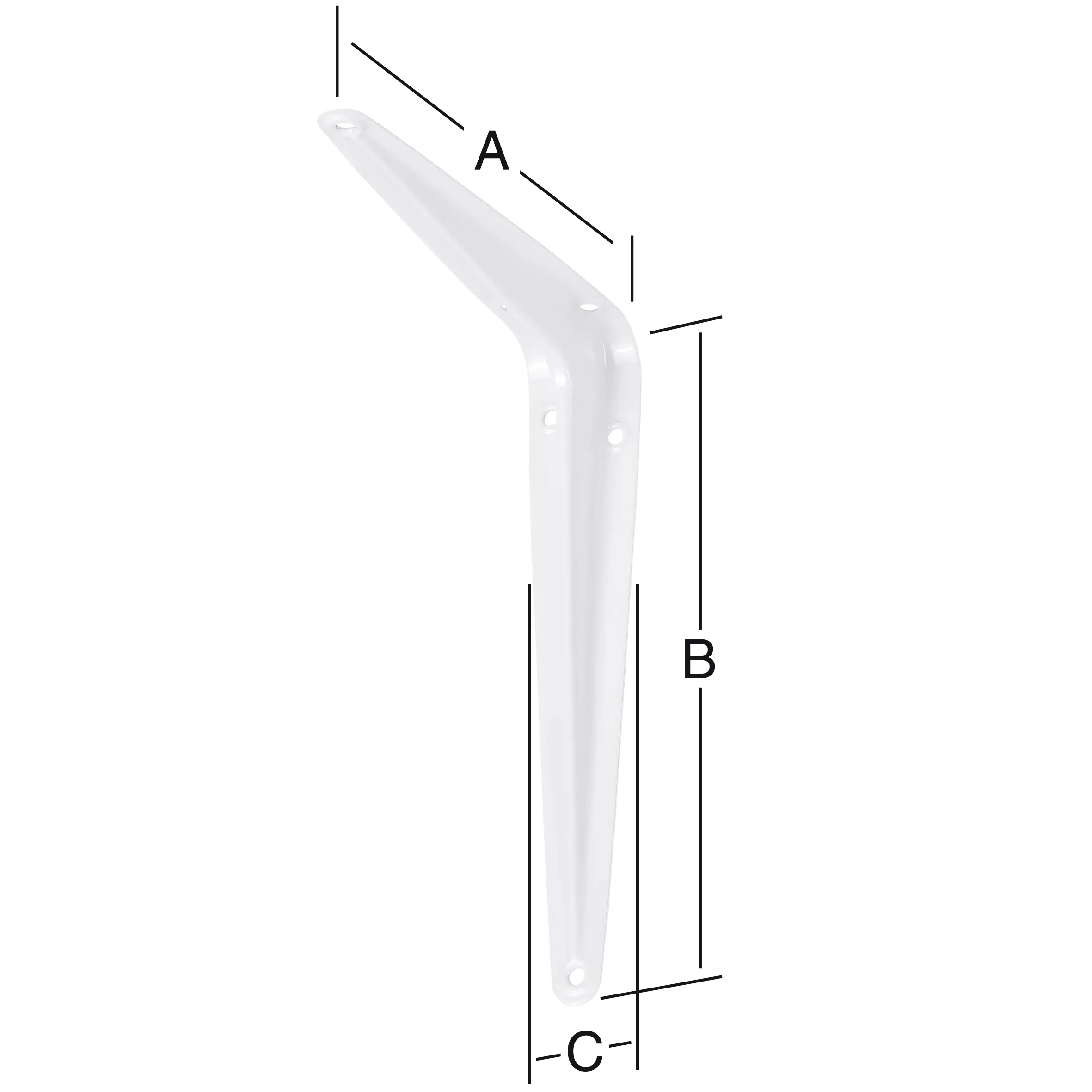 Vormann Stahlblechkonsolen weiß 10 x 12.5 cm