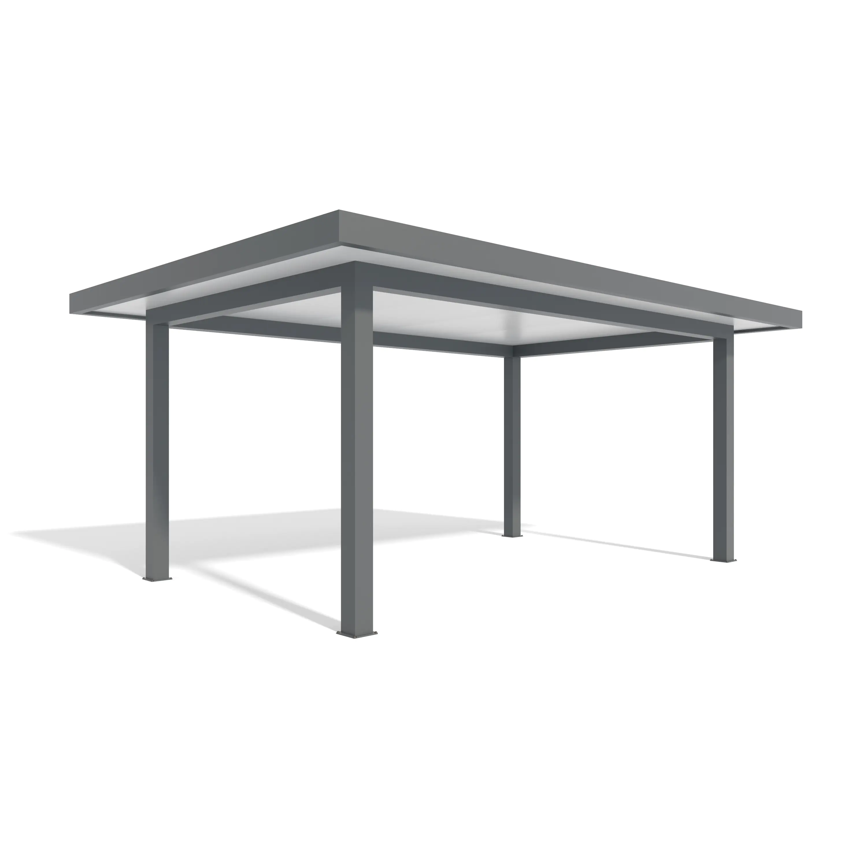 Carport Style 400 x 700 cm grau weiß