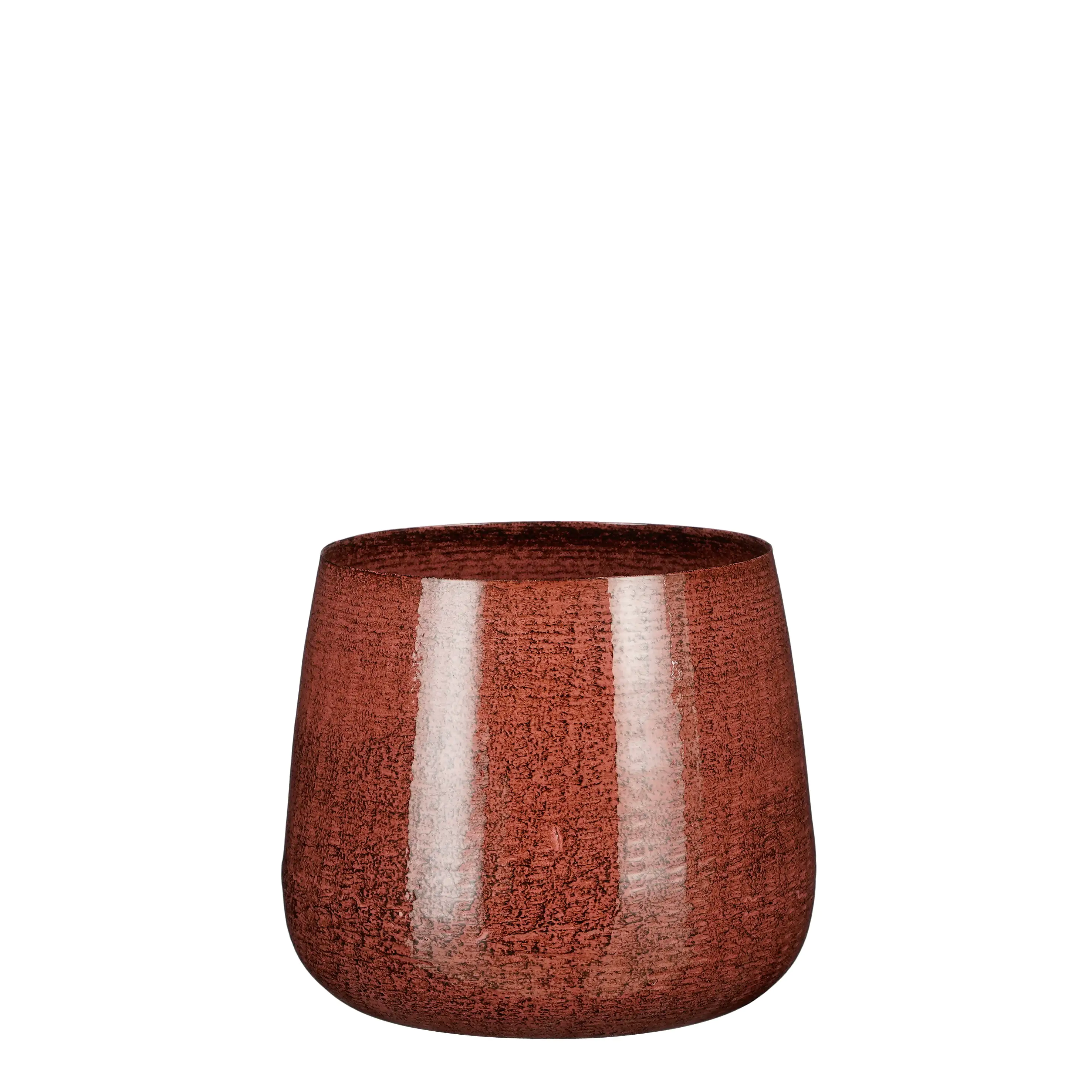 Mica Decorations Blumentopf Eisen Benson Ø 19 x 16 cm dunkel rot