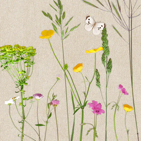 Braun & Company Servietten Motiv natur 33 x 33 cm - 20er Pack