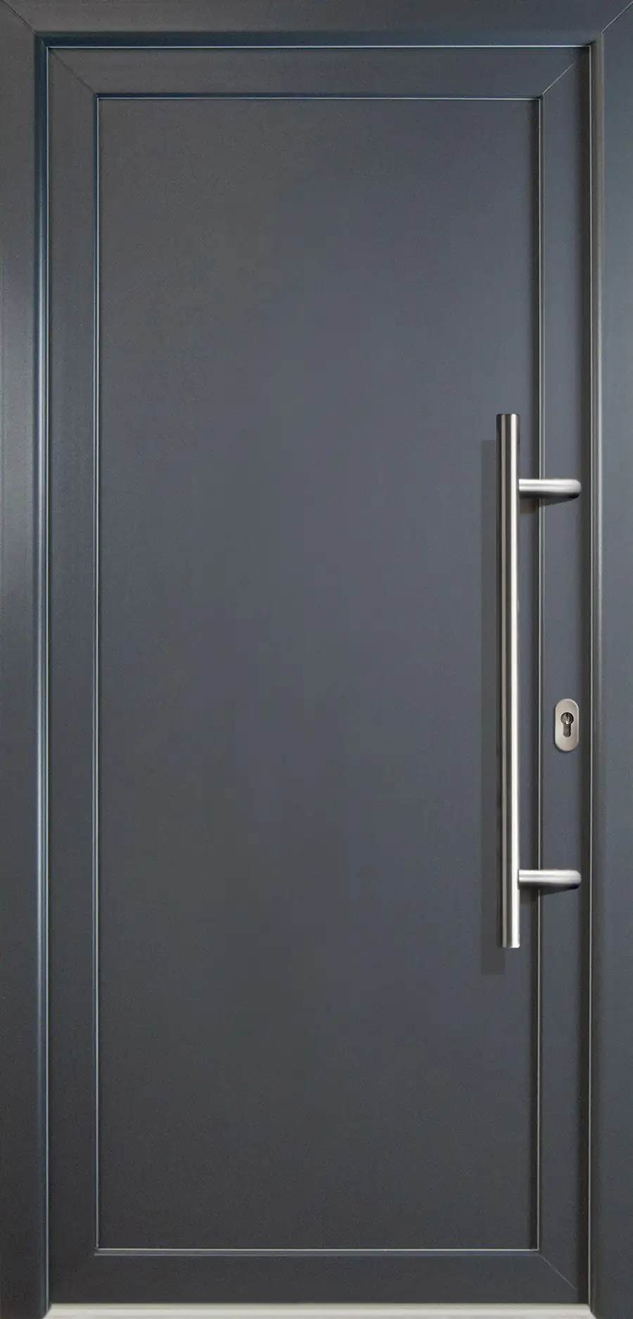 Meeth Haustür Signum PVC Modell 01 88 x 208 cm, DIN rechts, weiß/titan