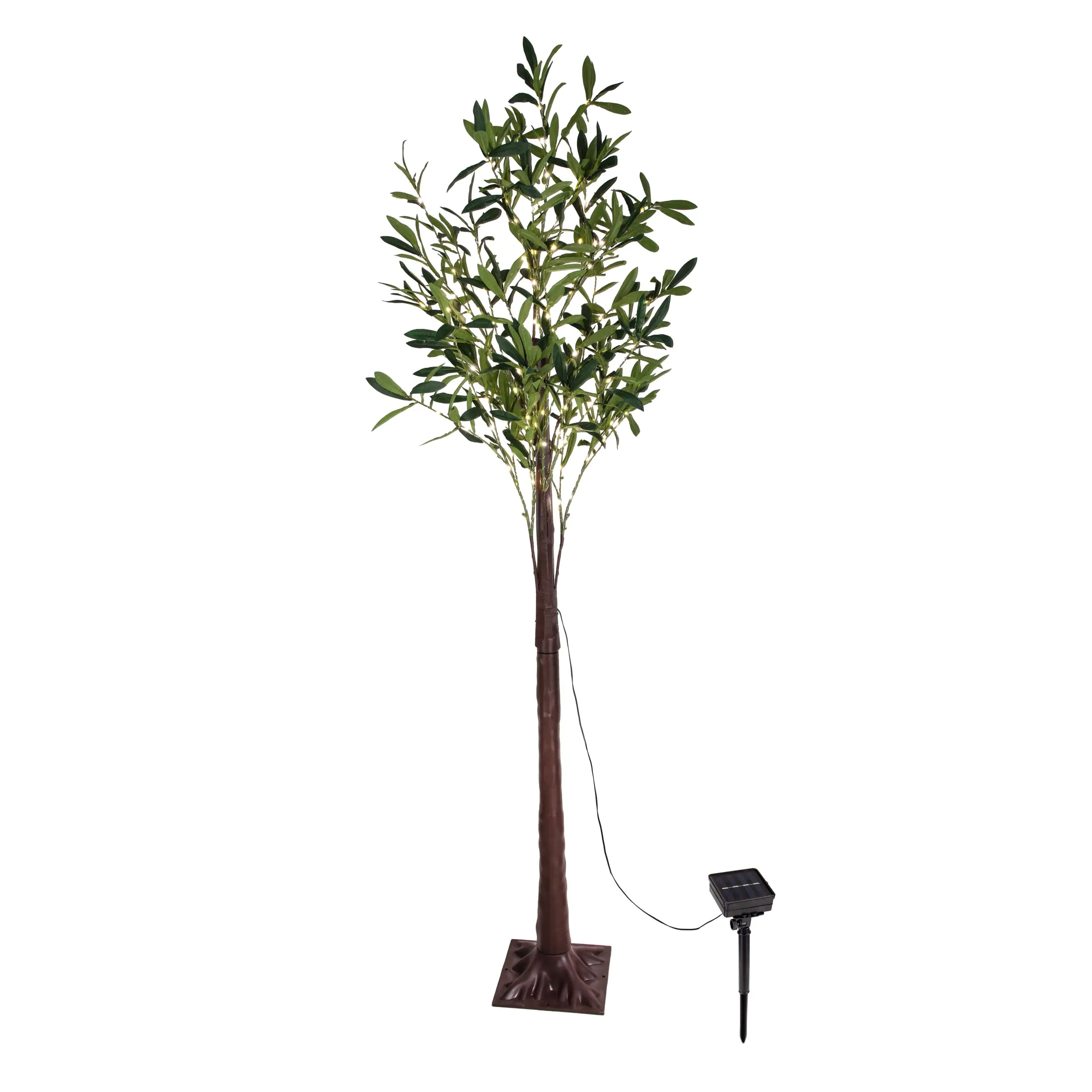 Light & More Solar LED Olivenbaum grün 180 cm warmweiß