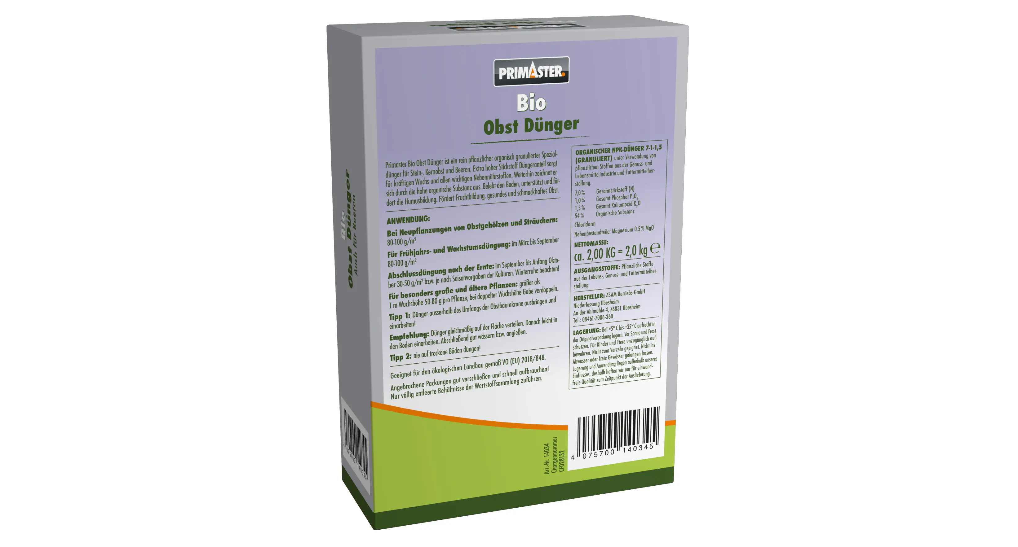 Primaster Bio Obstdünger 2 kg