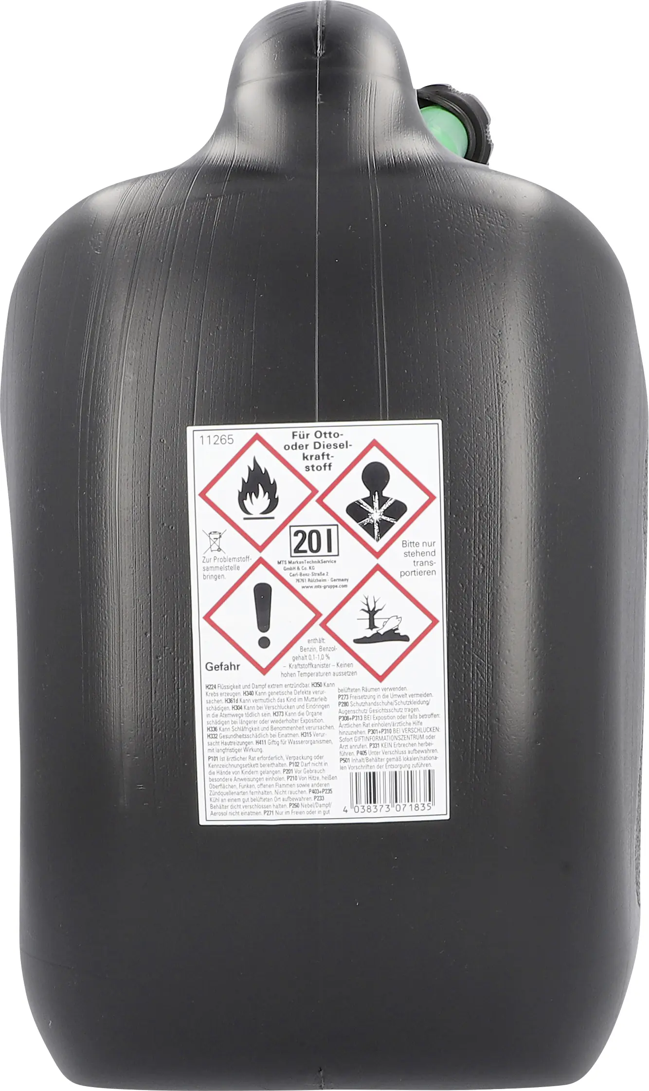 Cartrend Benzinkanister 20 Liter Kunststoff  mit Einfüllstutzen Cartrend Benzinkanister 20 Liter Kunststoff  mit Einfüllstutzen