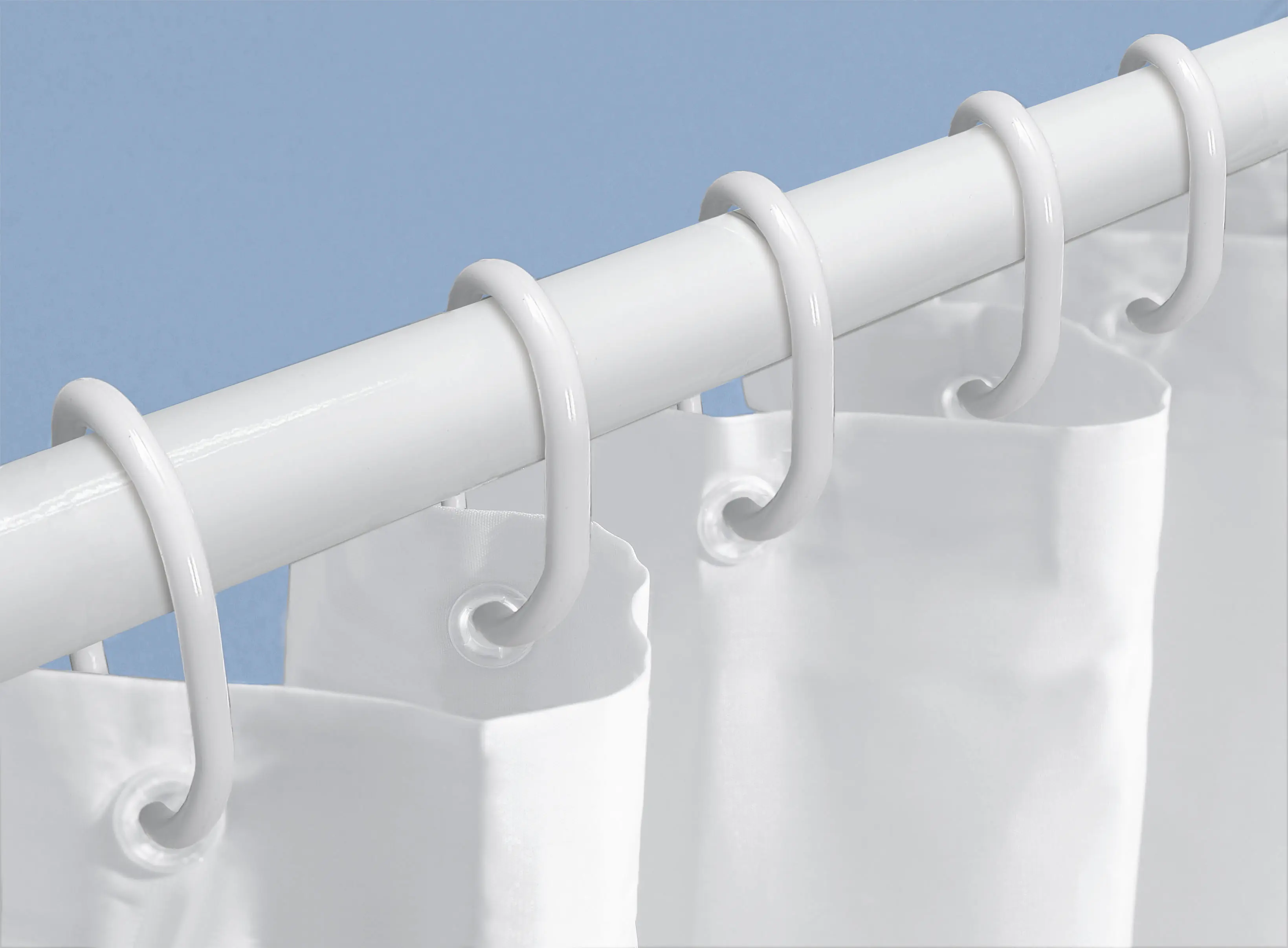 Kleine Wolke Duschvorhangringe weiß 12 Stück