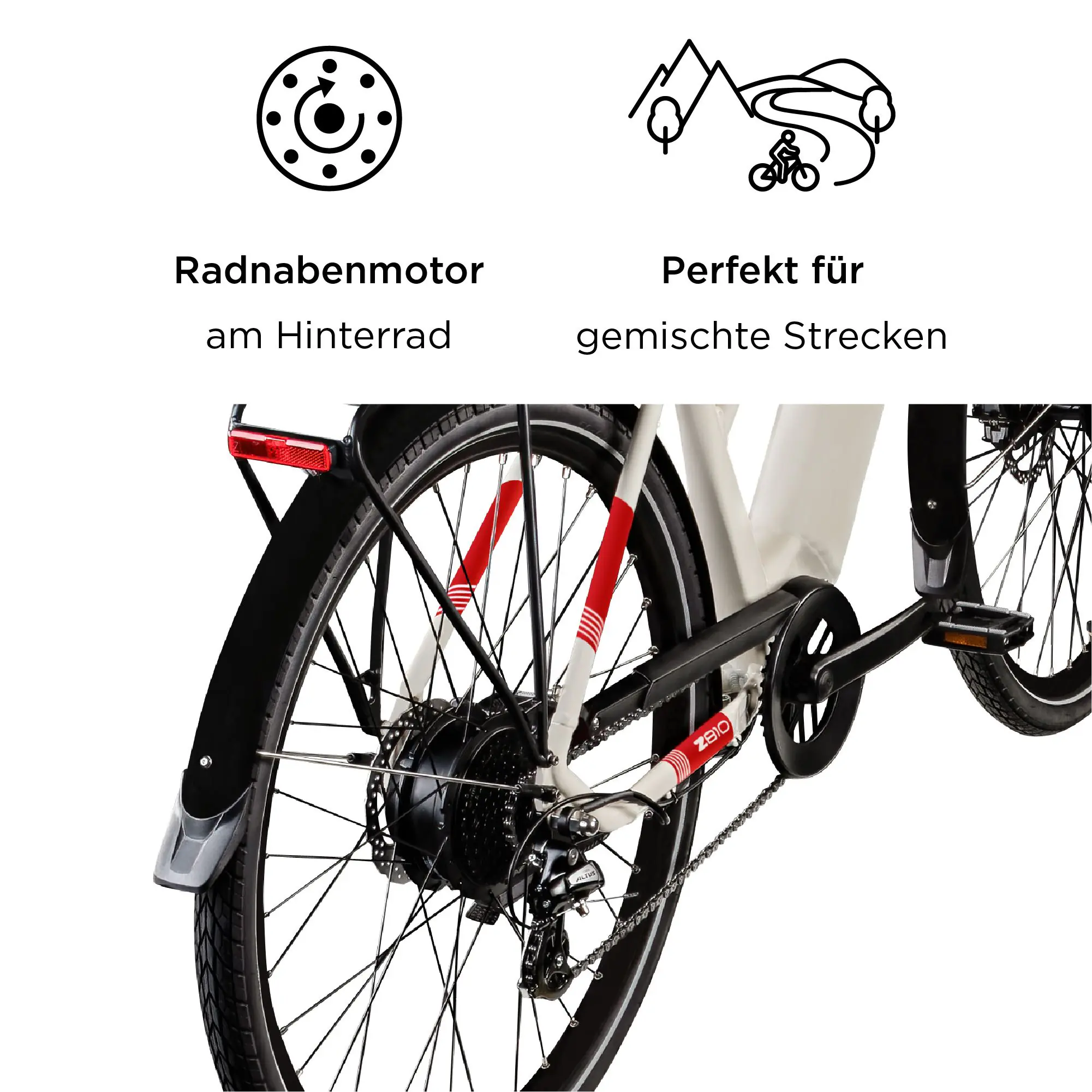 Zündapp E-Bike Z810 Trekking 28 Zoll 8-Gang 550 Wh antique white