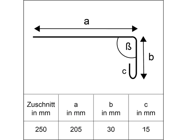 Sarei Tropfkante 1000 x 250 mm natur Sarei Tropfkante 1000 x 250 mm natur