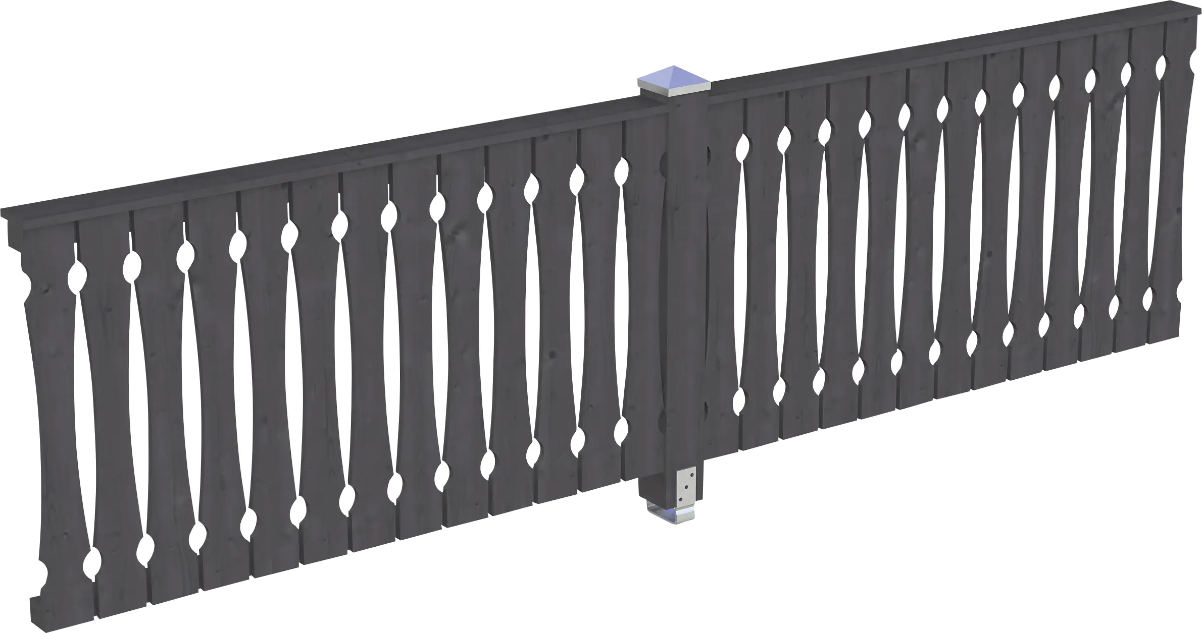 SKAN HOLZ Brüstung Balkonschalung 355 x 96 cm Fichte