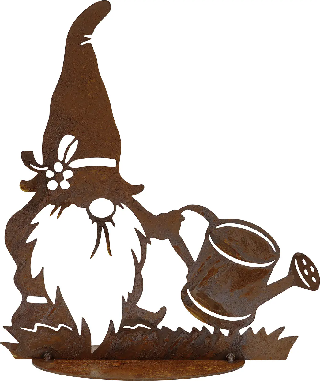 Badeko Gartenzwerg Toni mit Gießkanne 25 x 22 x 7 cm rostbraun
