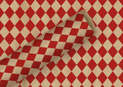 Braun & Company Geschenkpapier Kollektion Rhombic rot 2 m x 70 cm