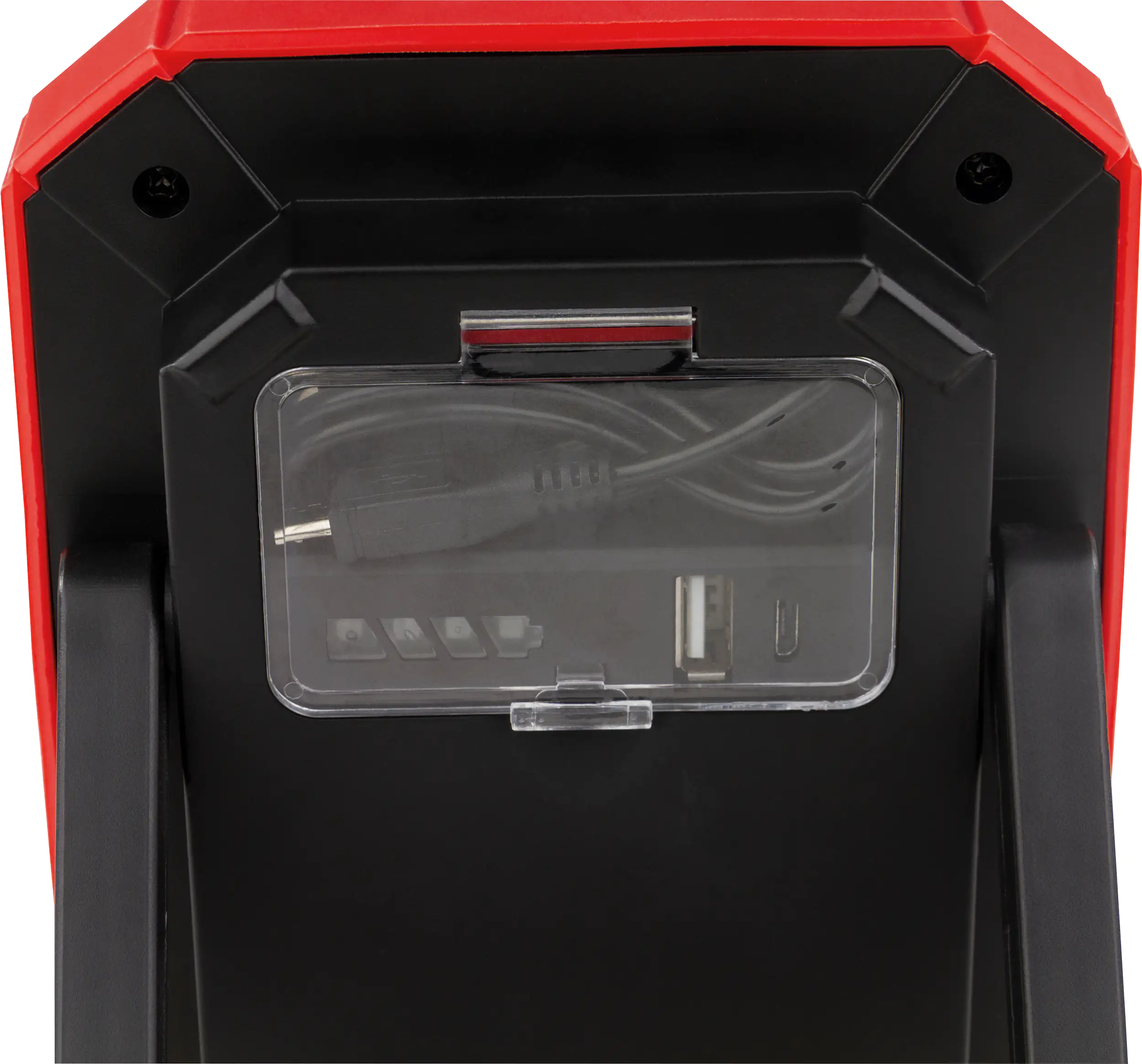 4048599114315_3 REV LED Akku-Arbeitsleuchte Flood 10 Watt schwarz-rot