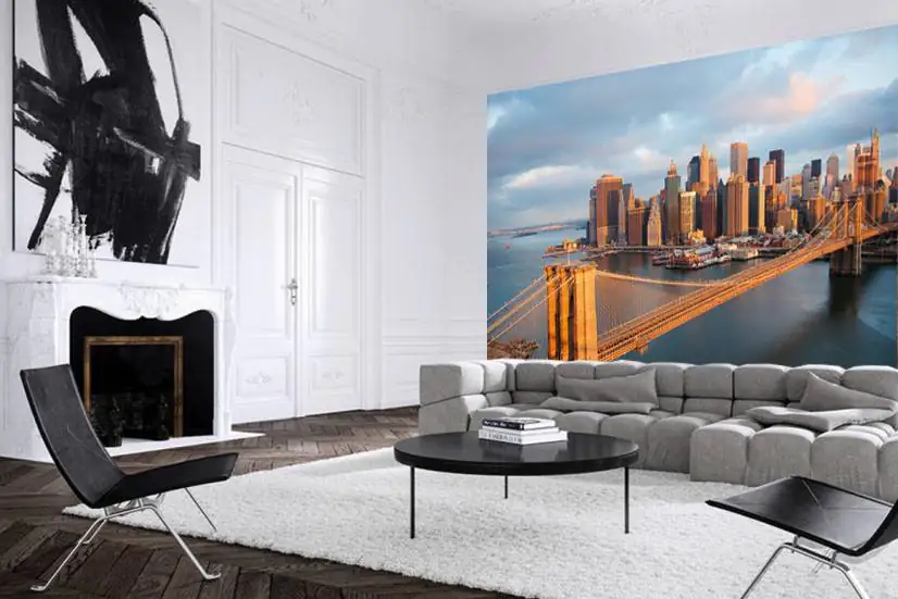 papermoon Vlies- Fototapete Digitaldruck 350 x 260 cm Brooklyn Bridge Morning