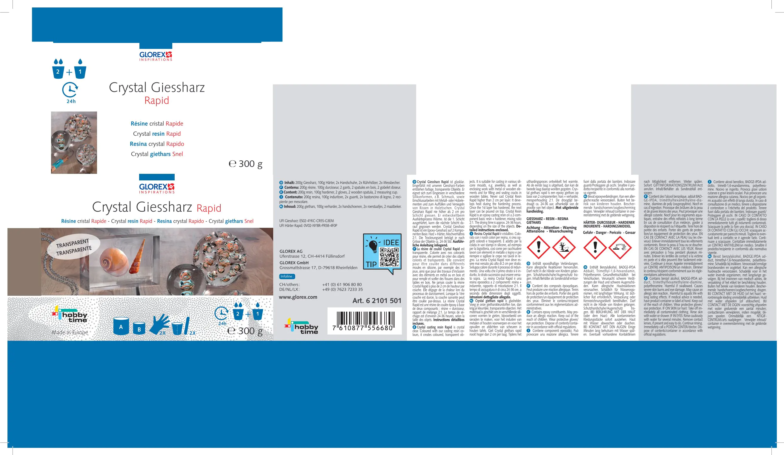 Glorex Crystal-Giessharz 300 g Glorex Crystal-Giessharz 300 g