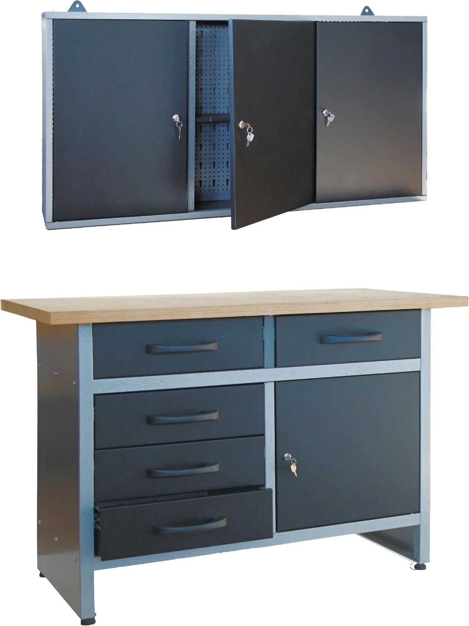 TrendLine Werkstatt-Set Werkstattschrank mit Werkbank TrendLine Werkstatt-Set Werkstattschrank mit Werkbank