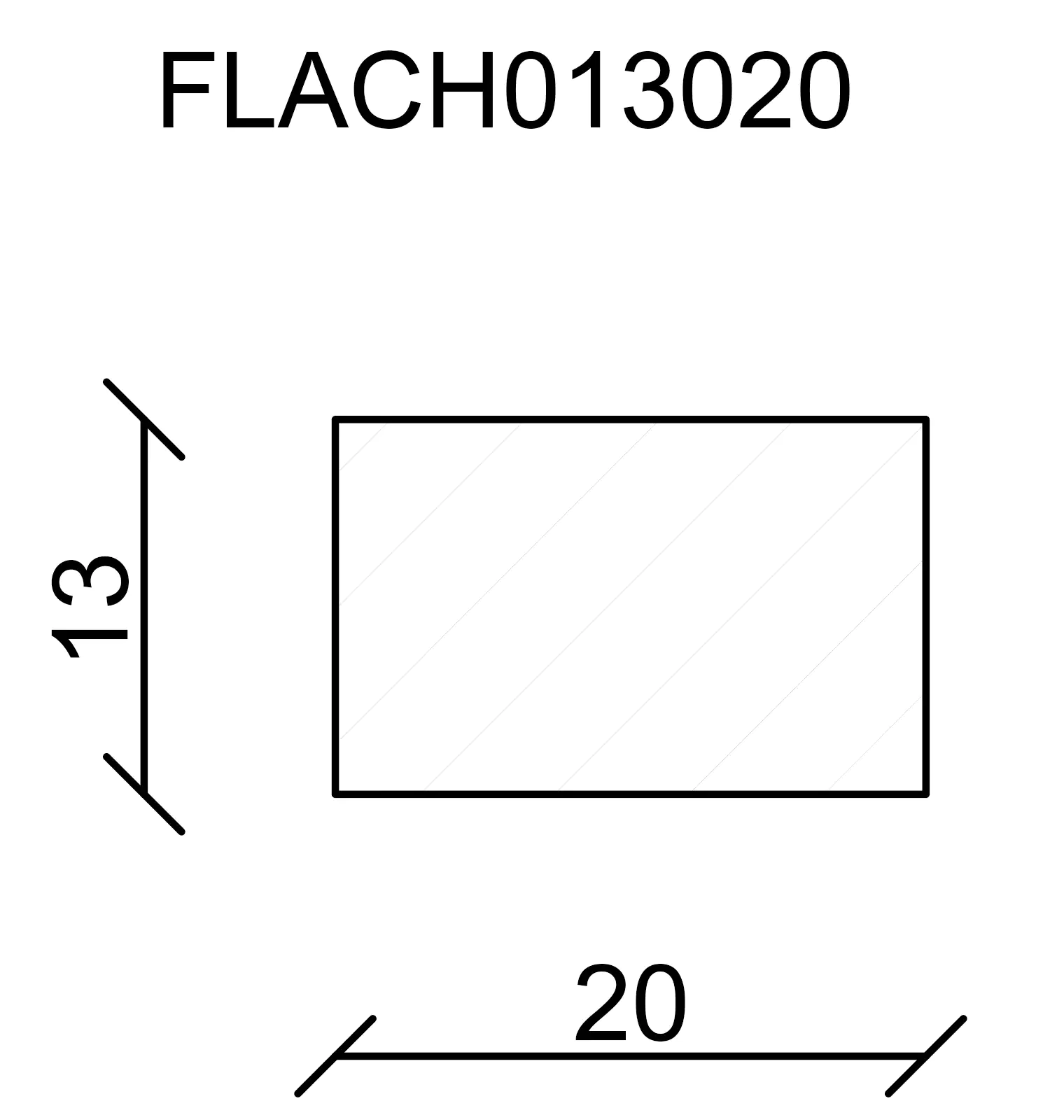 FN Neuhofer Flachleiste 95 cm 20 x 13 mm Buche