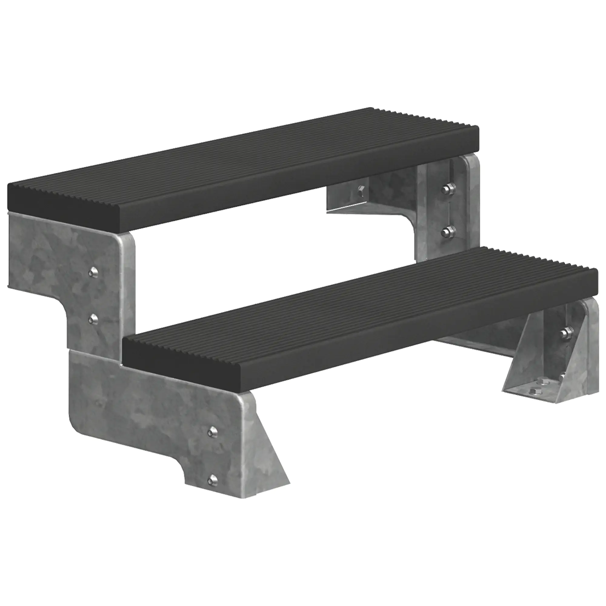 Dolle Außentreppe Gardentop 2 Stufen anthrazit ohne Geländer, Breite 80 cm, Trimax