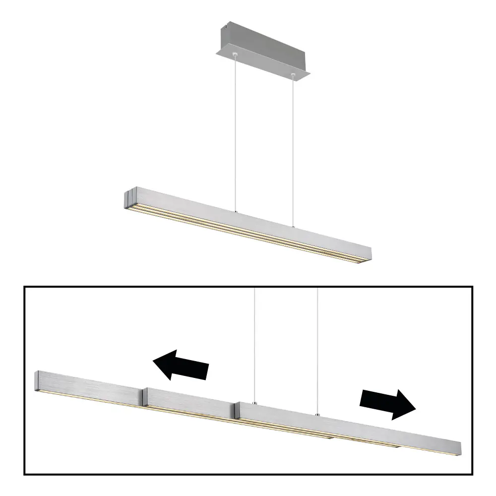 Globo Hängeleuchte Ethan 150 x 150 cm silberfarben