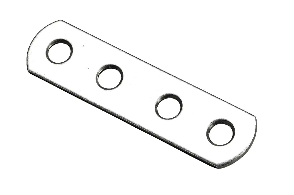 Hettich Verbindungsblech 15 x 60 mm Edelstahl-Optik - 1 Stück