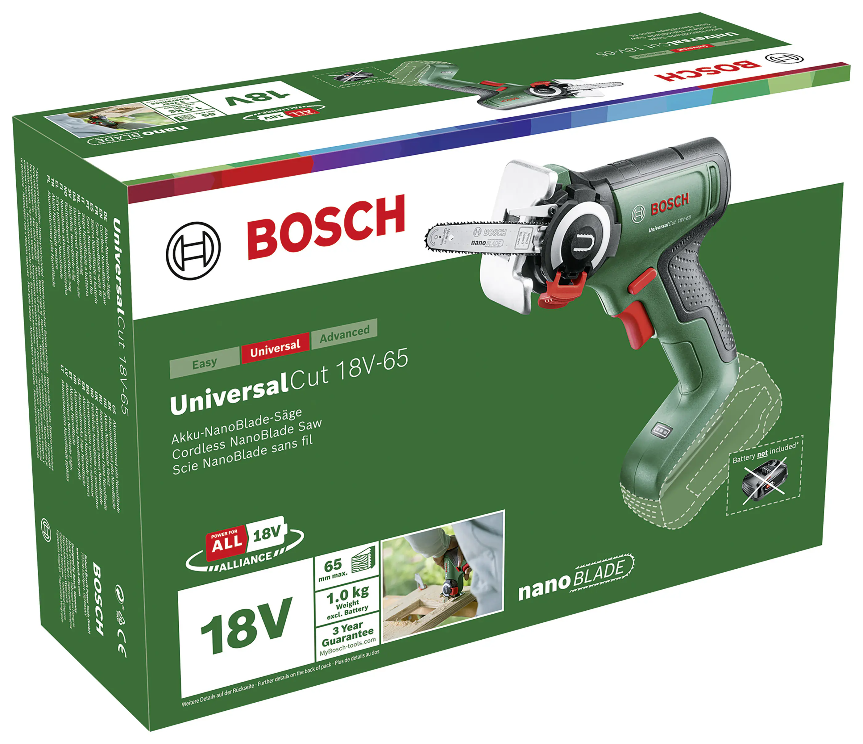 Bosch Akku-Säge UniversalCut 18V-65 Solo NanoBlade