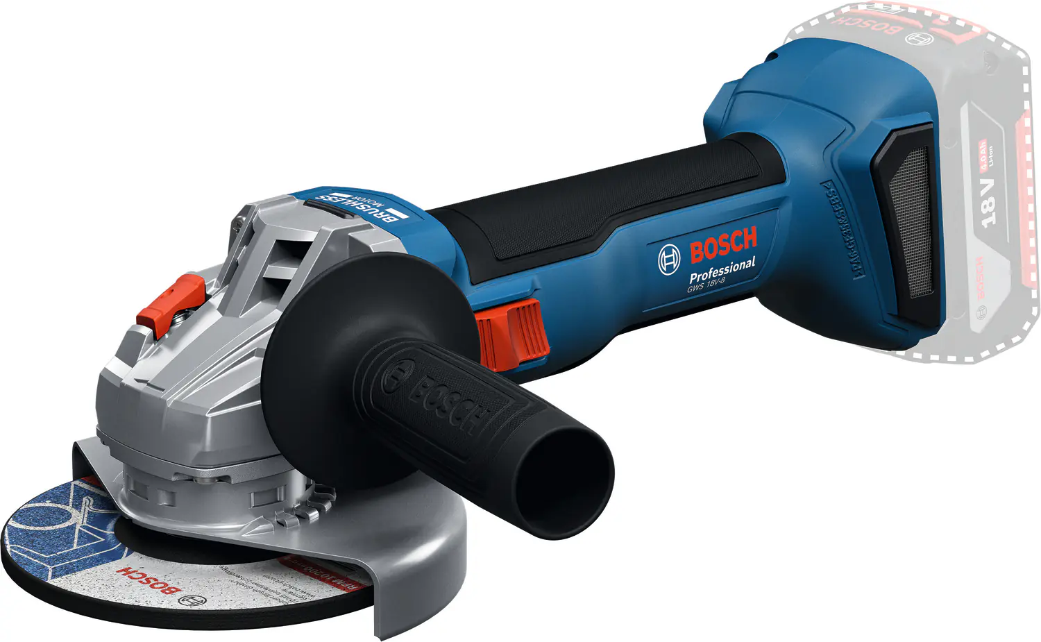 Bosch Professional Akku-Winkelschleifer GWS 18V-8 Solo