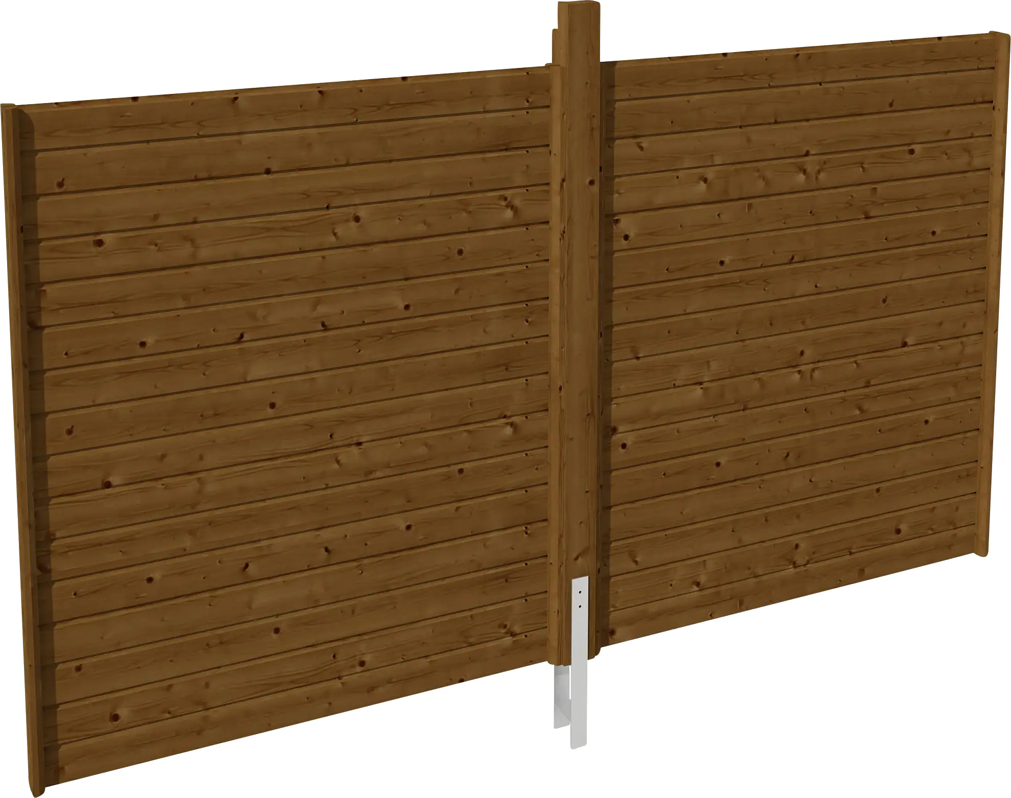 SKAN HOLZ Rückwand Profilschalung 355x200cm, lasiert in Nussbaum