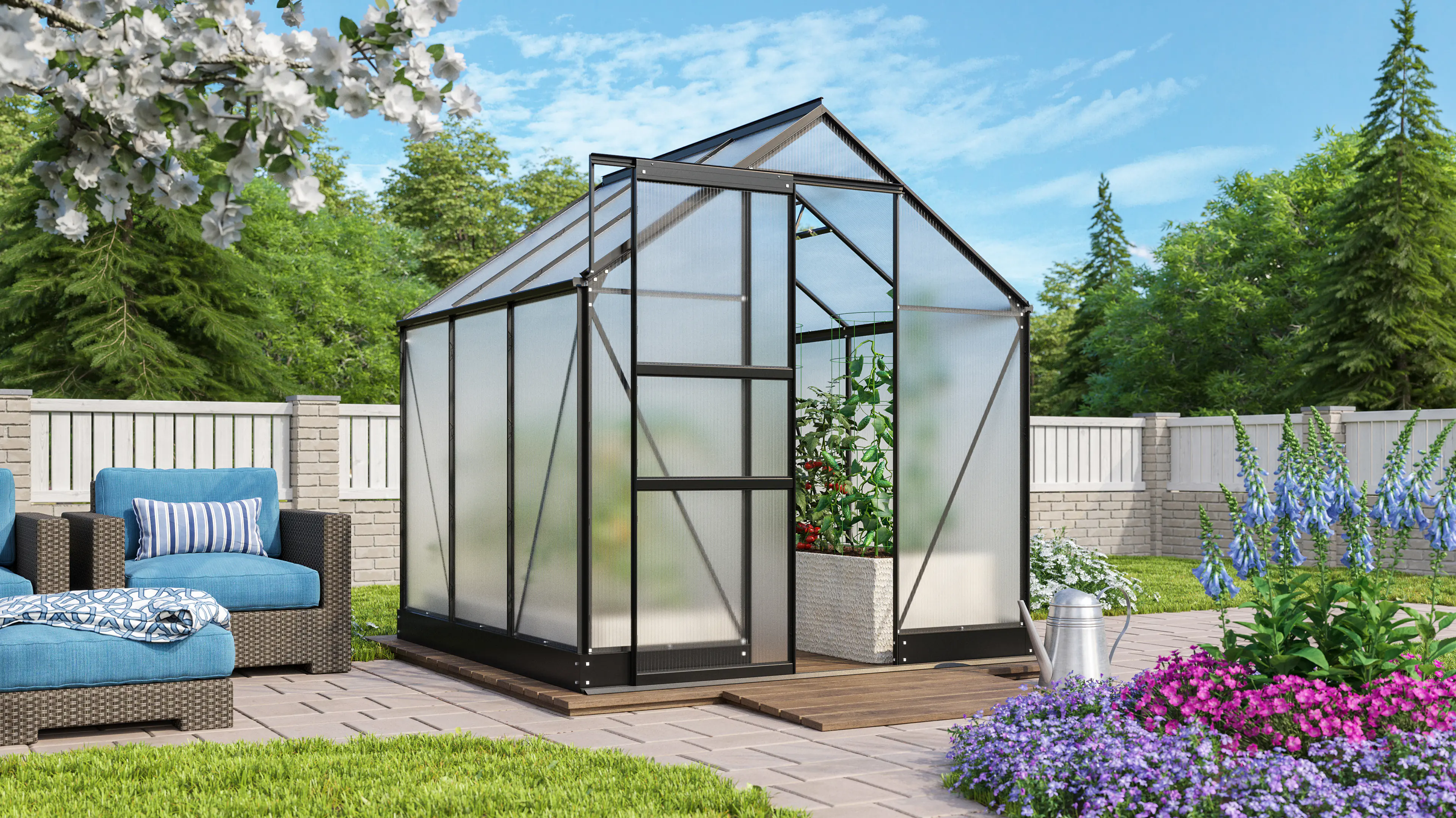 Vitavia Gewächshaus Apollo 3800 195 x 199 cm 6 mm HPK