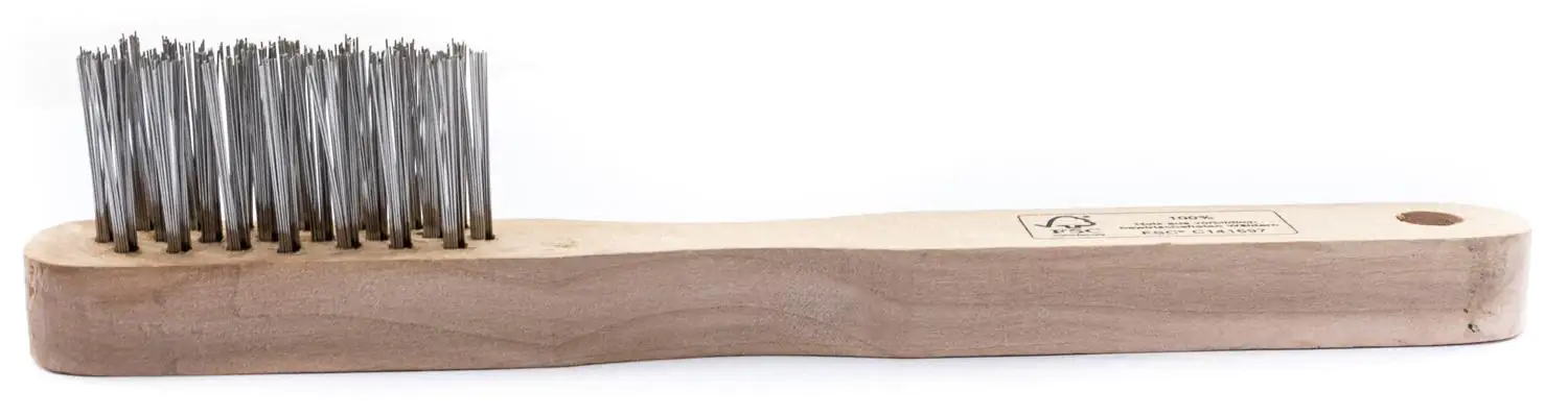 TrendLine Drahtbürste Edelstahl 3-reihig Holzgriff TrendLine Drahtbürste Edelstahl 3-reihig Holzgriff