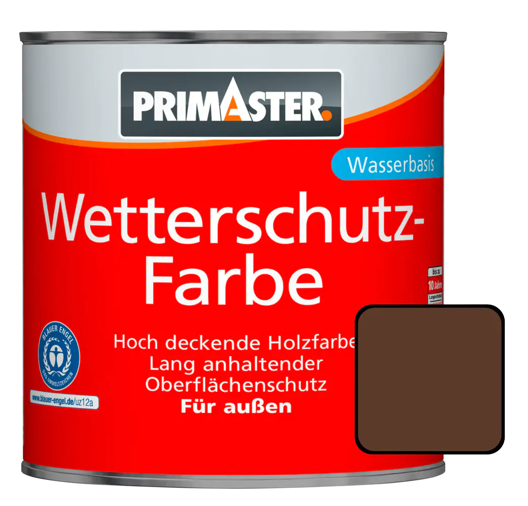 Primaster Wetterschutzfarbe 2,5 L dunkelbraun Primaster Wetterschutzfarbe 2,5 L dunkelbraun
