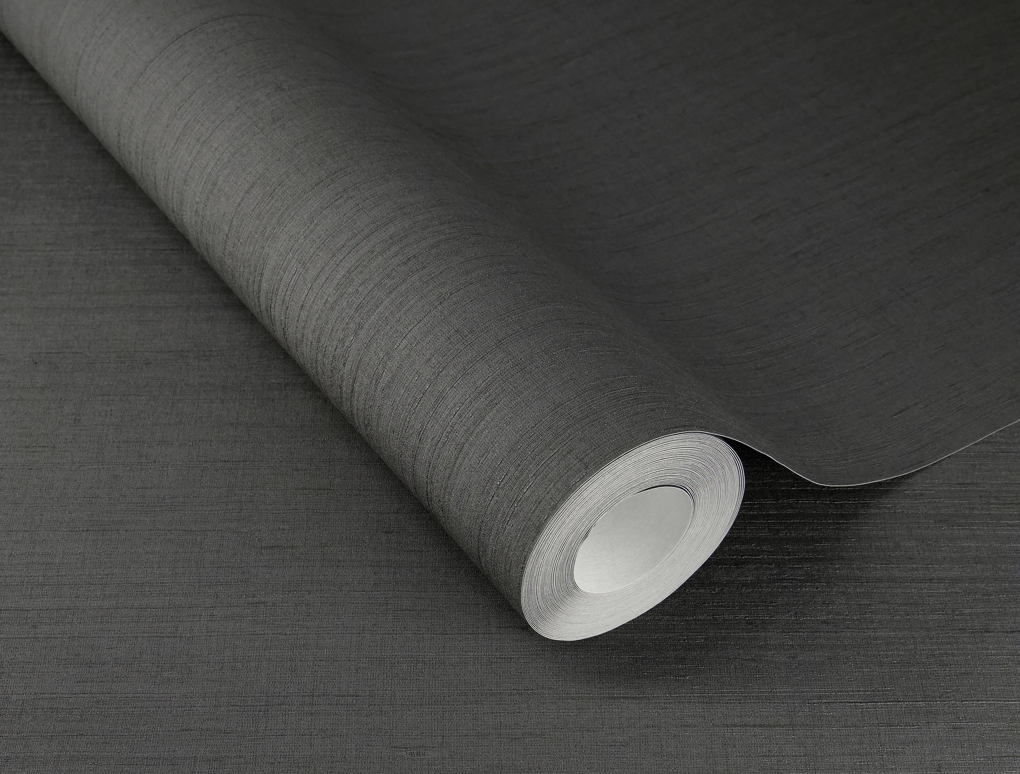 Rasch Vliestapete 746198 Schwarz-Anthrazit Uni 10,05 m x 0,53 m