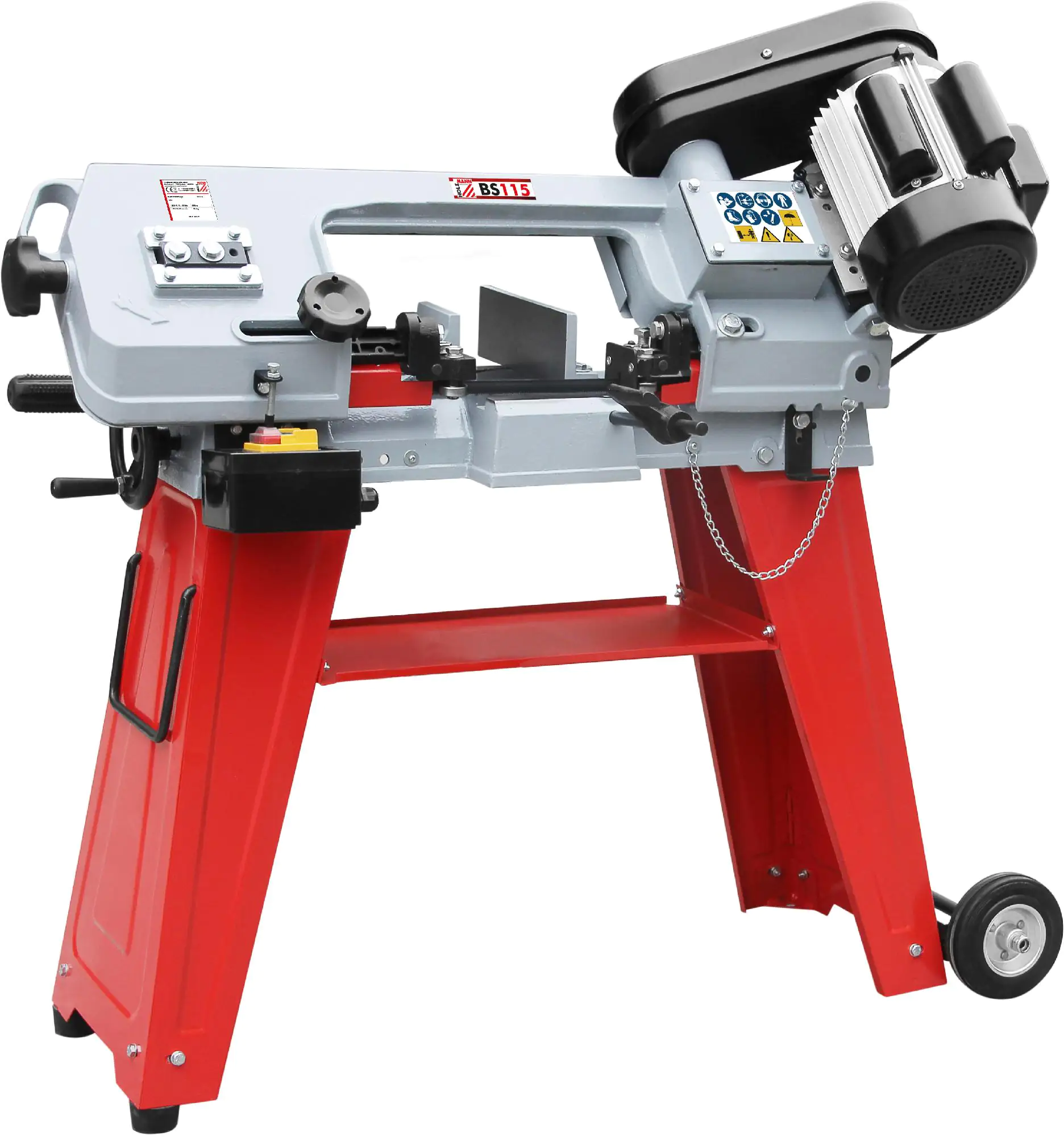 Holzmann Metallbandsäge BS115_230V integrierte Fahreinrichtung