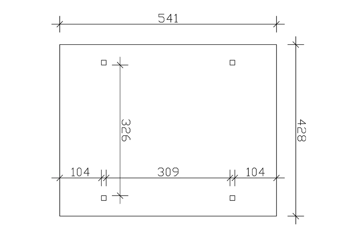 SKAN HOLZ Carport Odenwald 428 x 541 cm, lasiert in Weiß