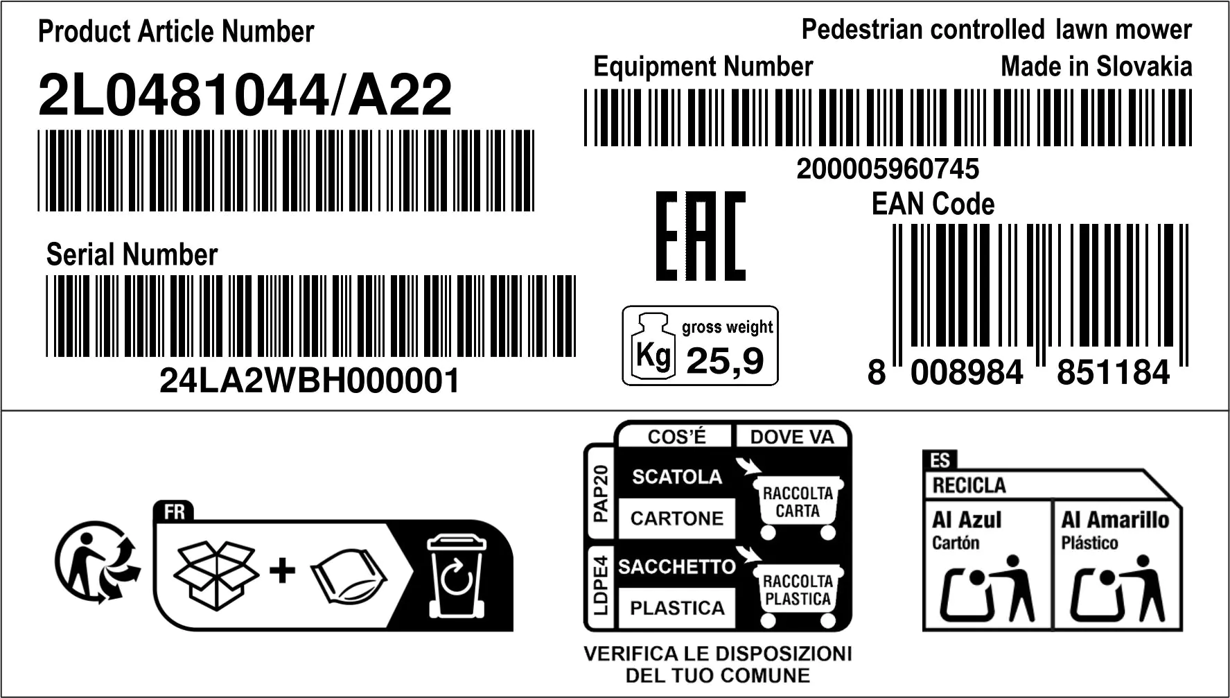 Alpina Benzin Rasenmäher AL4 46 1,9 kW, 46 cm Schnittbreite