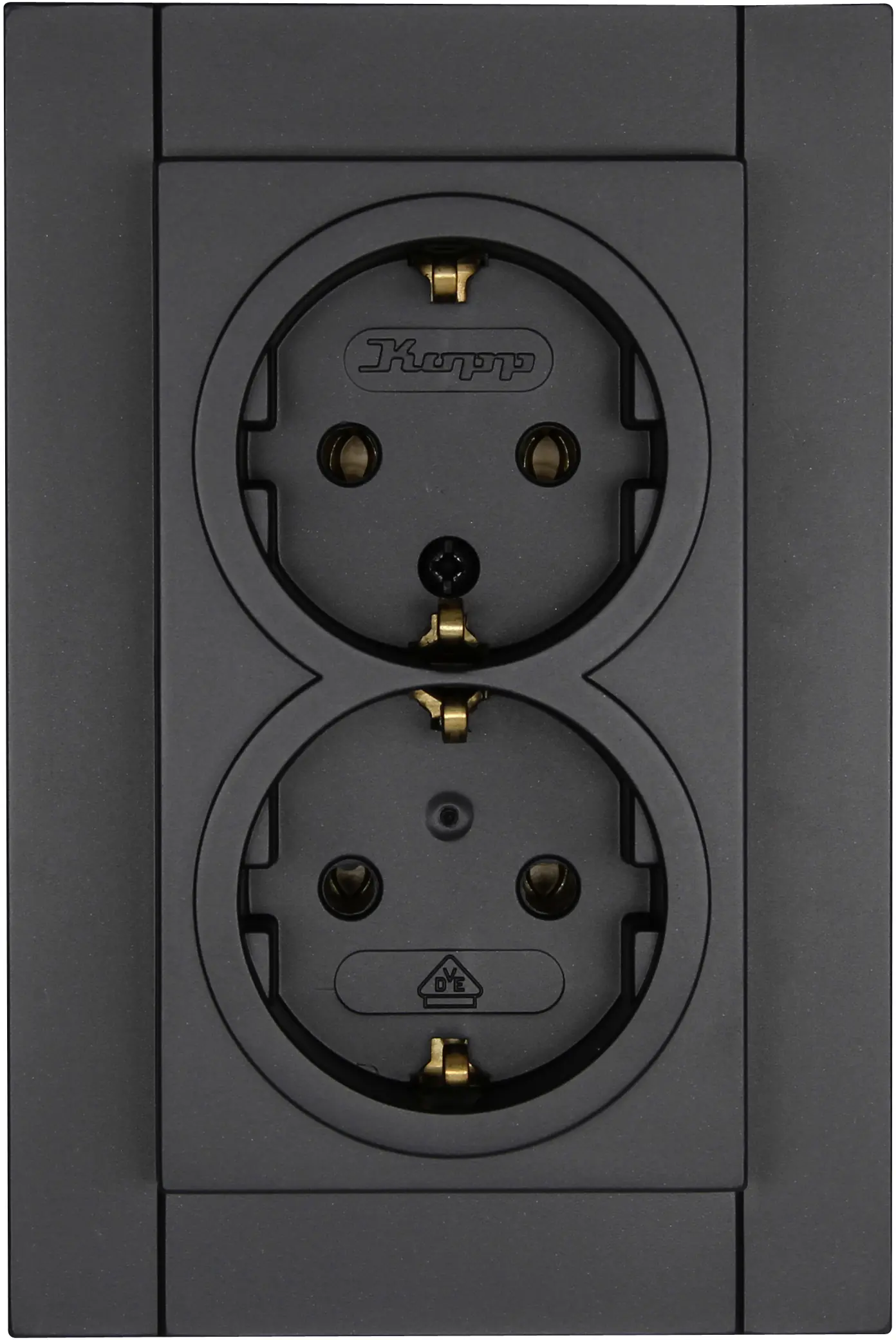 Kopp Schutzkontakt-Steckdose 2-fach ATHENIS anthrazit, 929515083