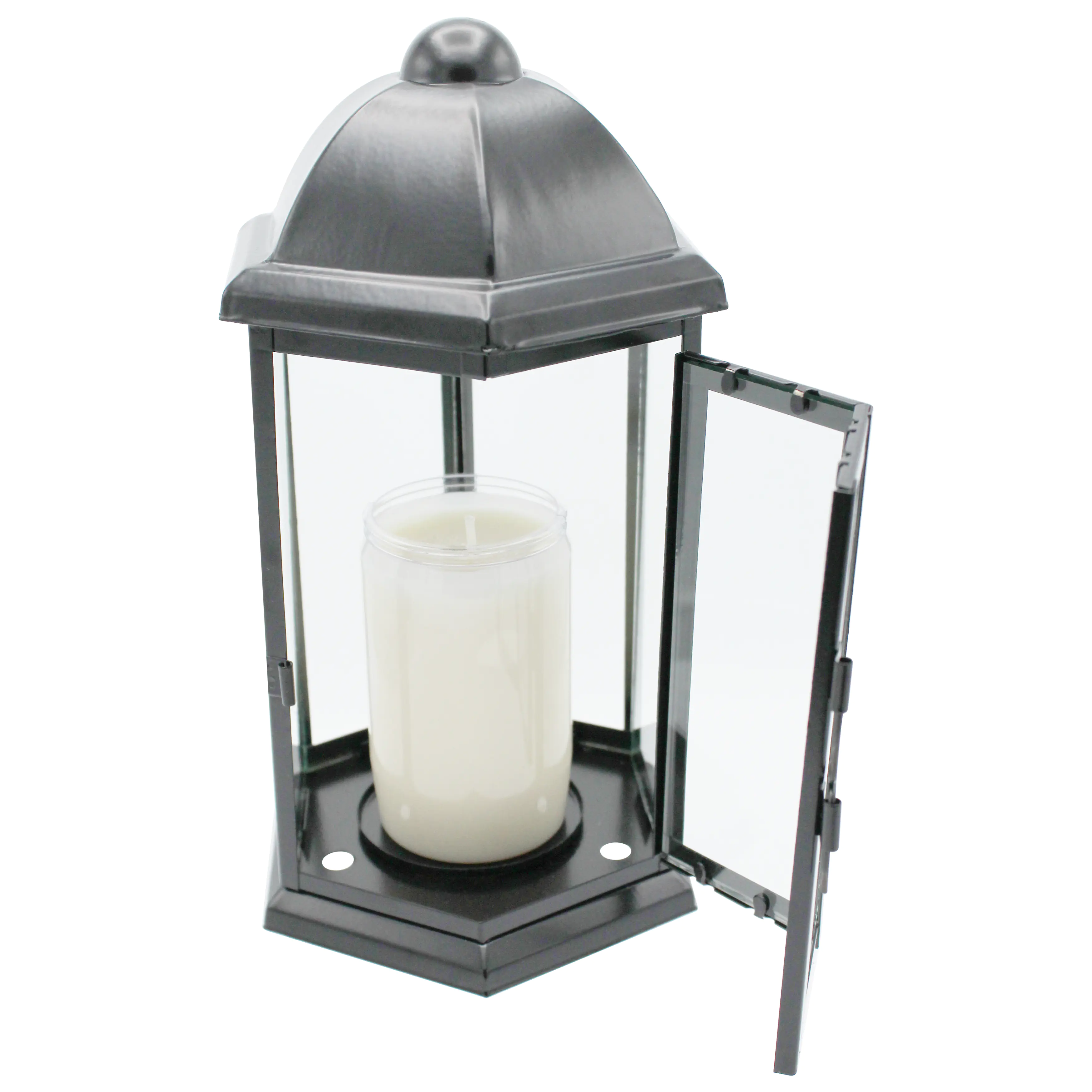 Grablaterne aus Stahlblech 23,5 cm schwarz mit Erdspieß