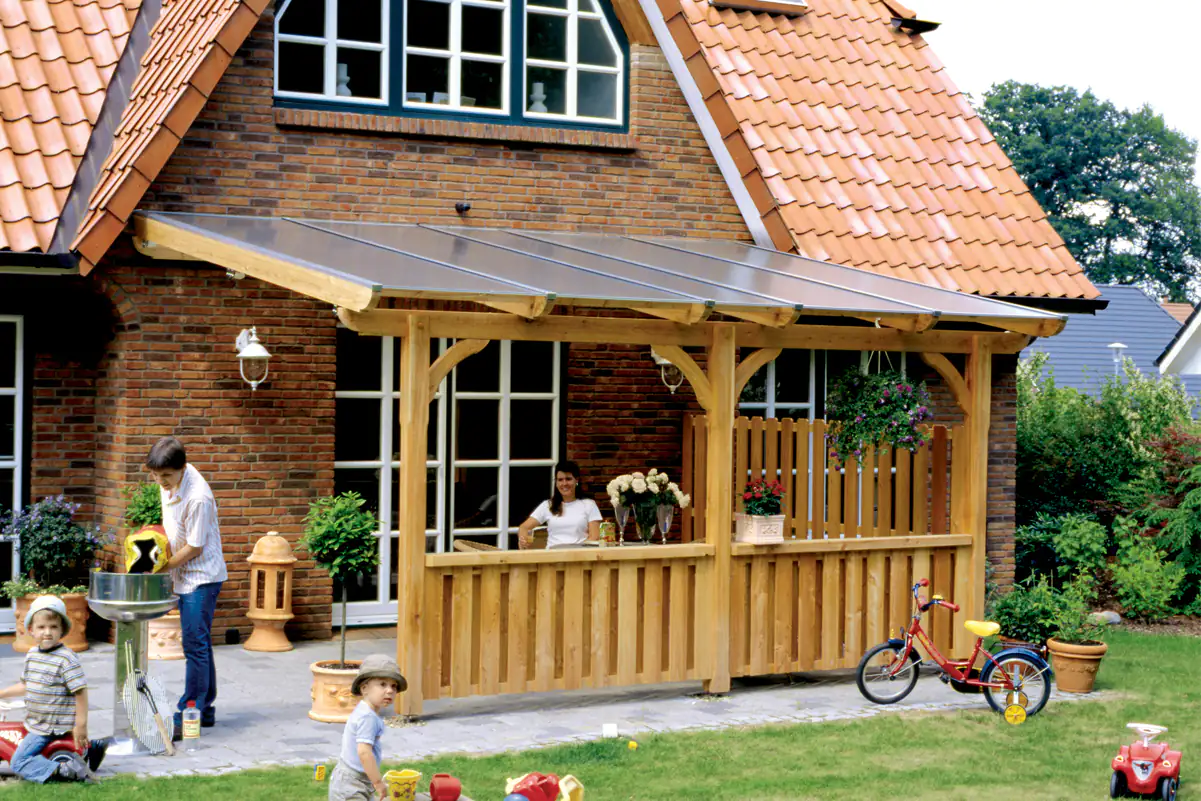 SKAN HOLZ Brüstung Deckelschalung  220 x 84 cm Douglasie